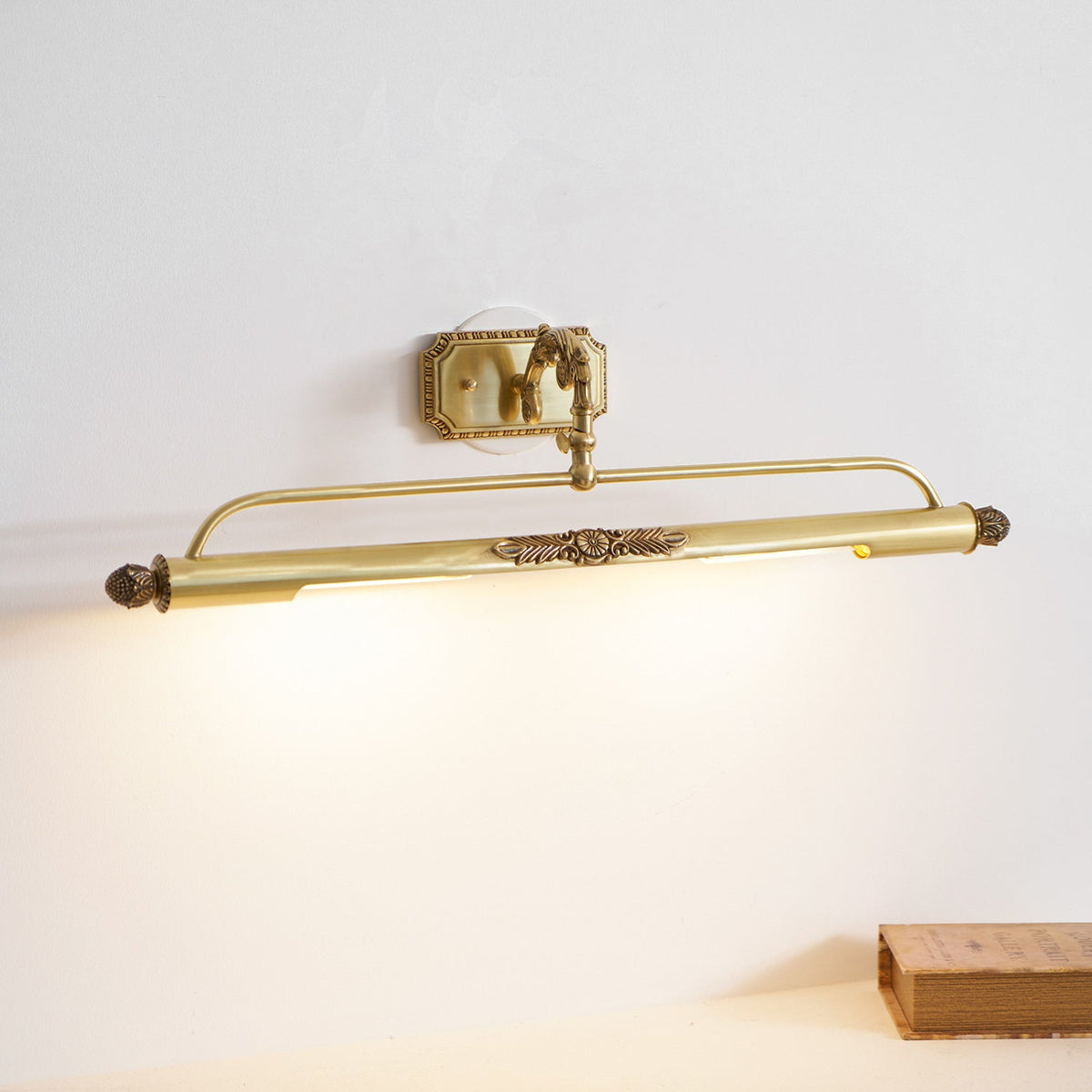 Pania Brass Wall Lamp - Picture Frame Picture Light in Antique Brass