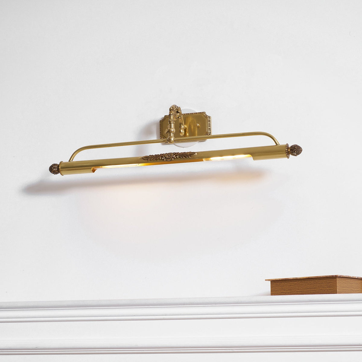Pania Brass Wall Lamp - Picture Frame Picture Light in Antique Brass