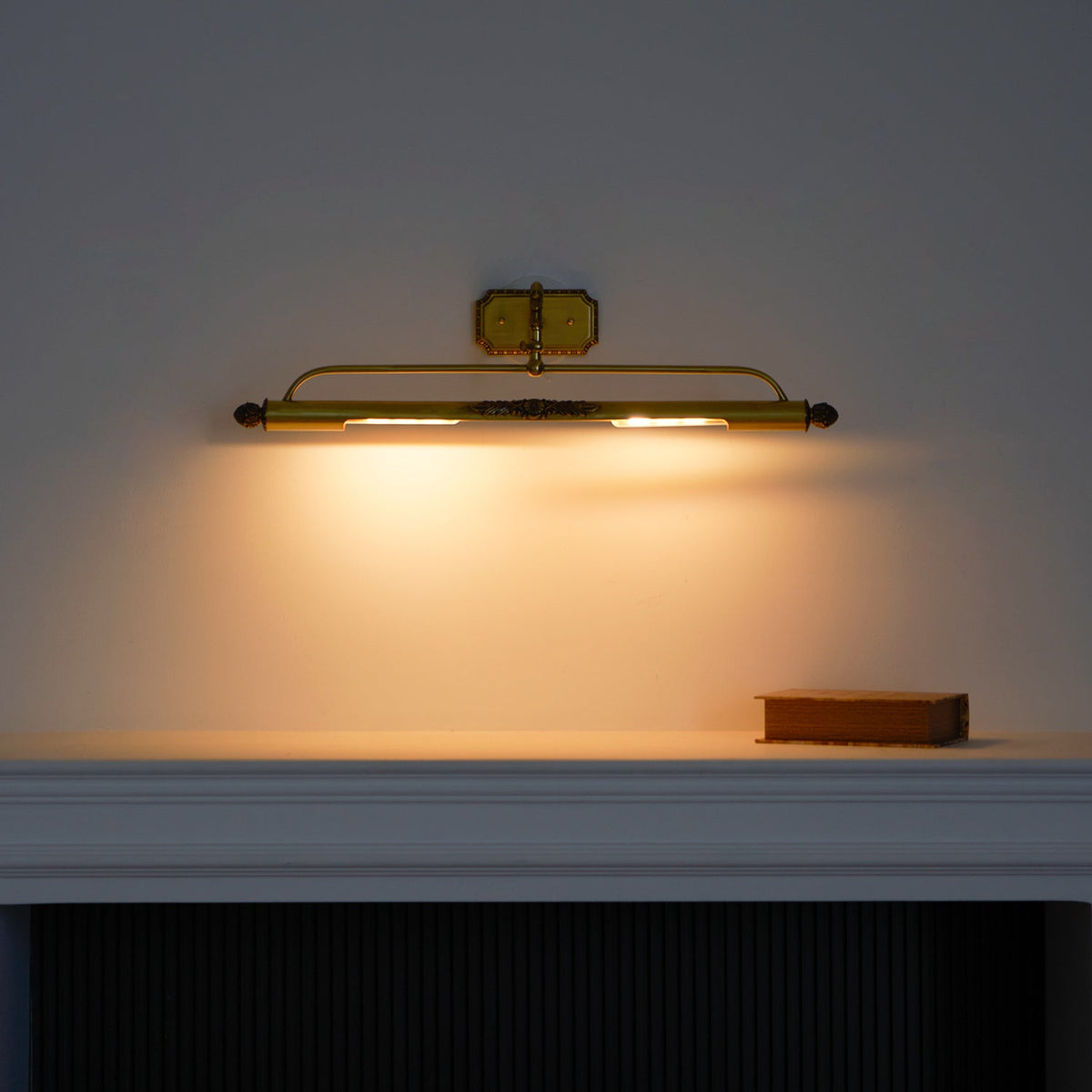 Pania Brass Wall Lamp - Picture Frame Picture Light in Antique Brass