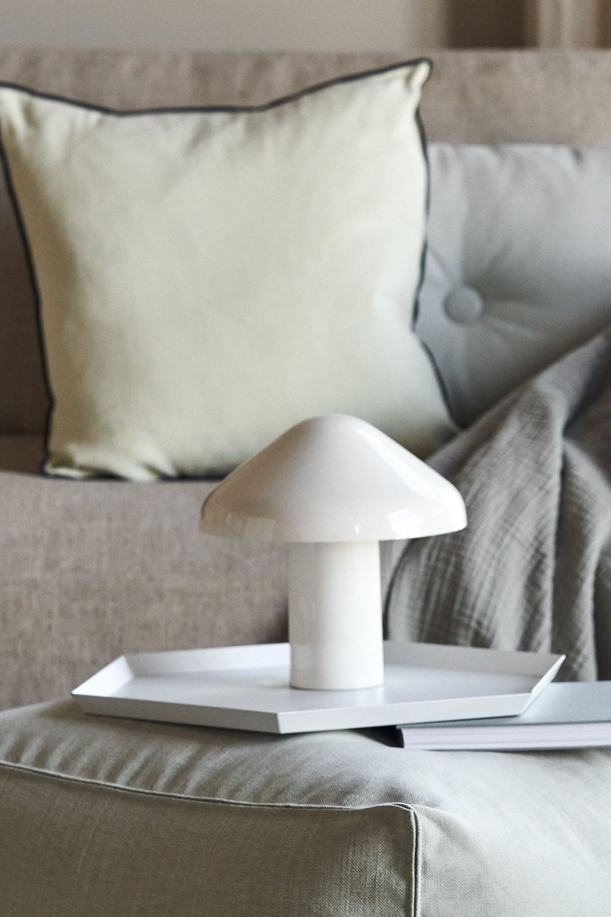 Pao Portable Table Lamp - Wireless Rechargeable Mushroom Light
