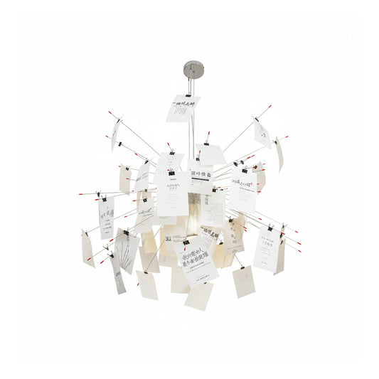 Paper Chandelier - Customizable Notes & Stainless Steel Frame