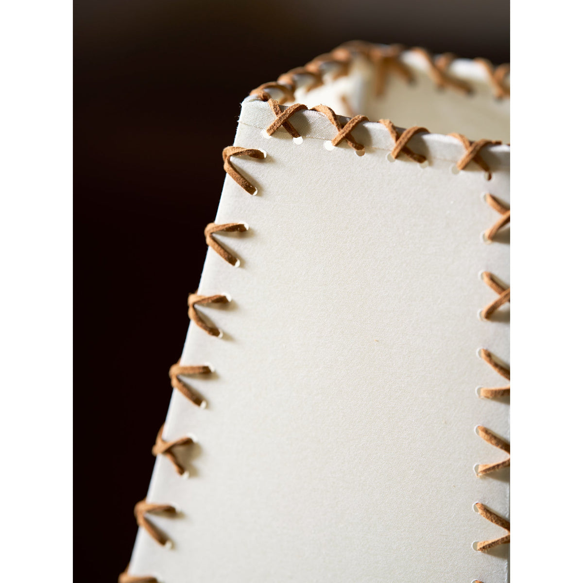 Parchment Table Lamp - Solid Walnut & Silver Iron Base Accent Light