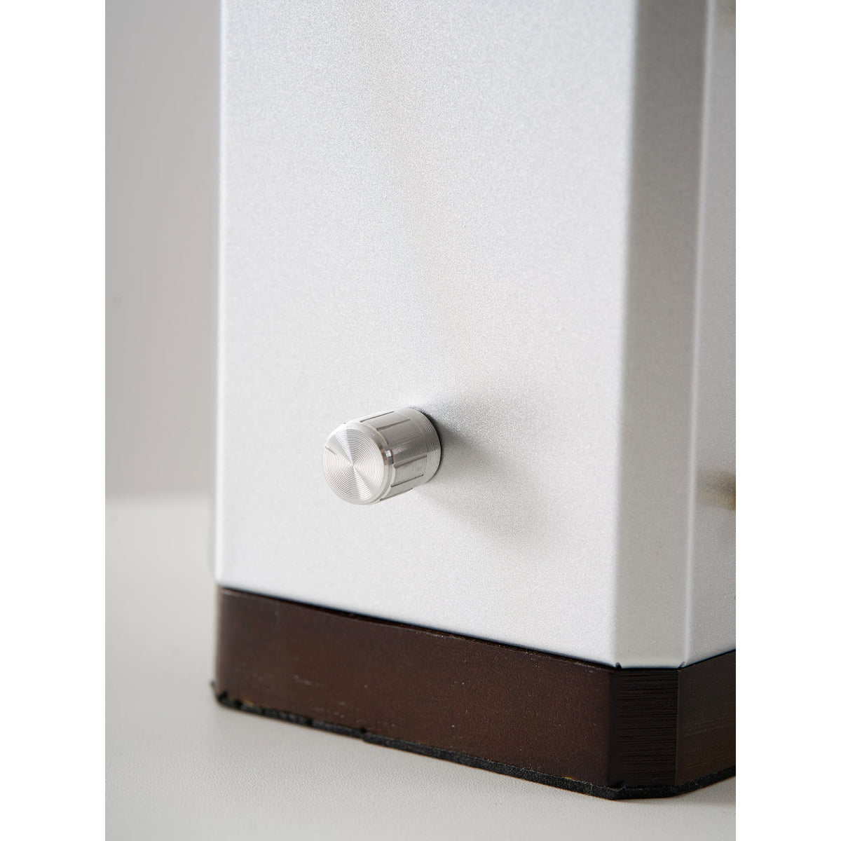 Parchment Table Lamp - Solid Walnut & Silver Iron Base Accent Light