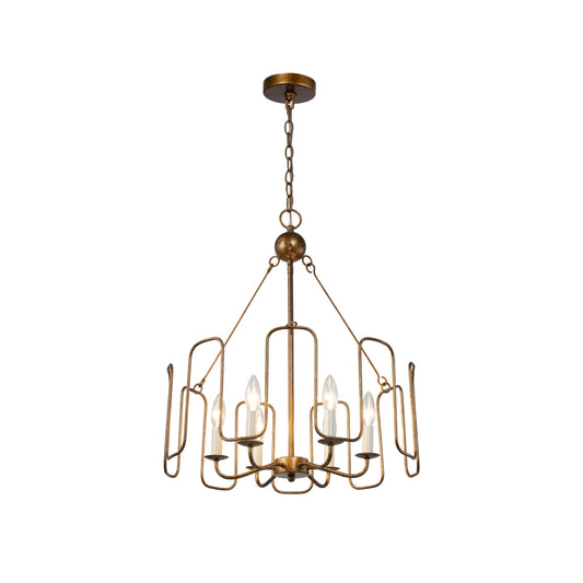 Parmer Chandelier - Modern Industrial Brass Drum Light