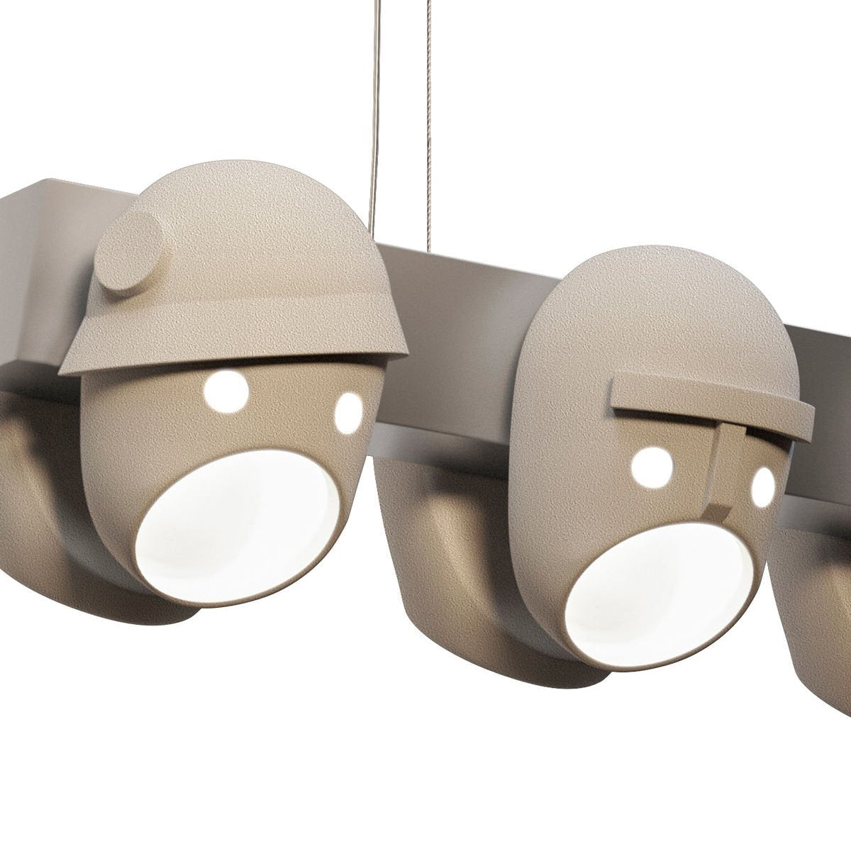 Party Chandelier - Surrealist Multi-Character Face Chandelier | Avant-Garde Resin Art Pendant