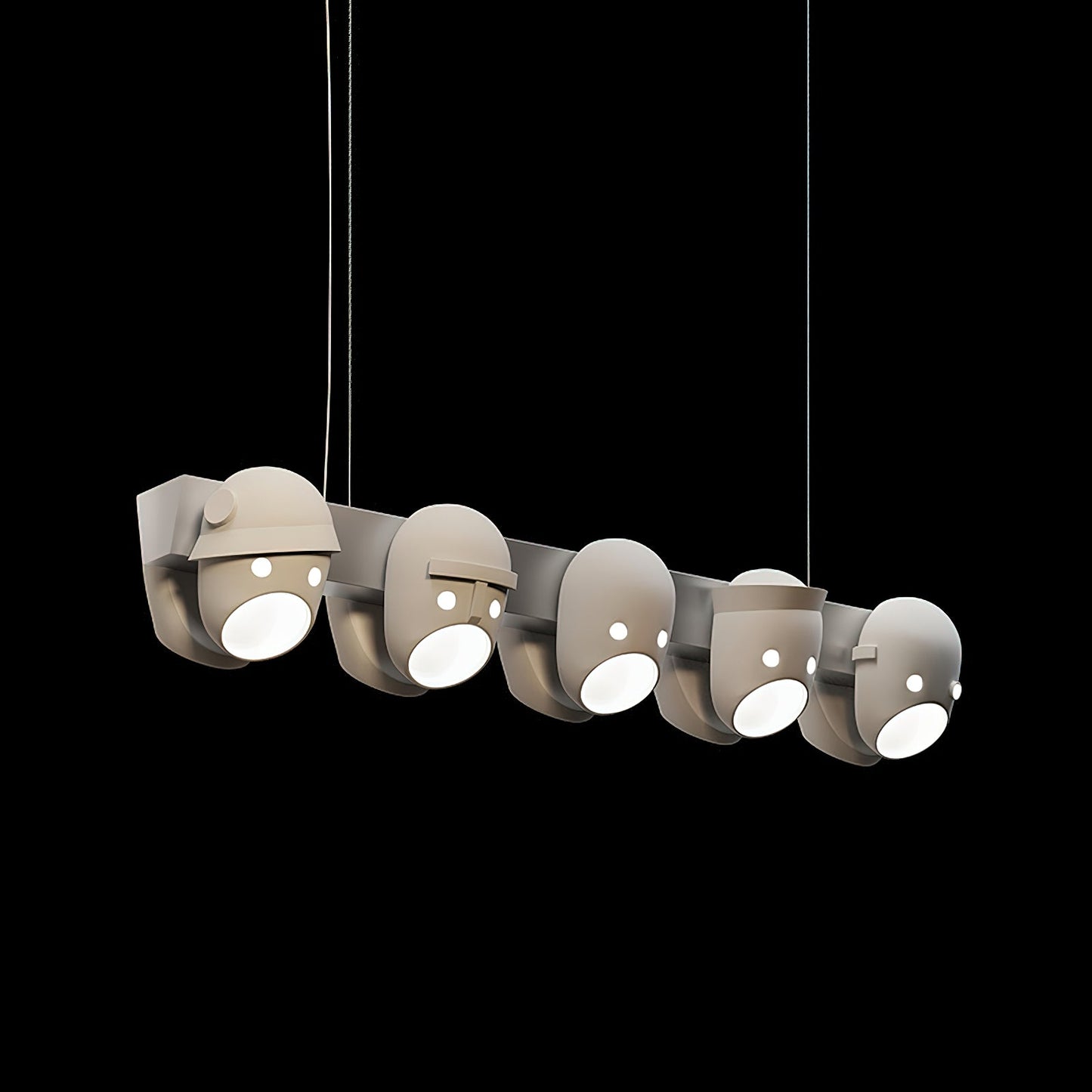 Party Chandelier - Surrealist Multi-Character Face Chandelier | Avant-Garde Resin Art Pendant