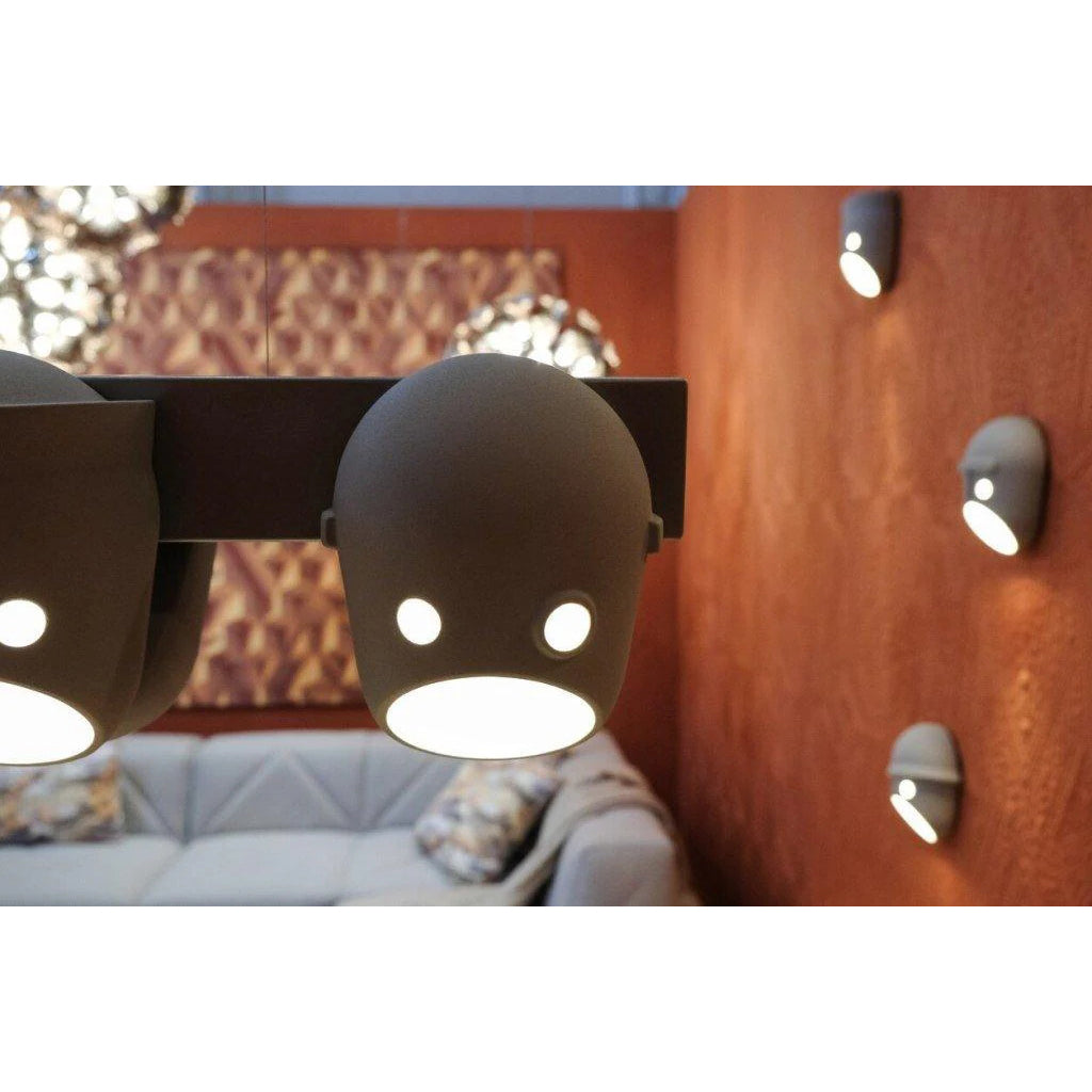 Party Wall Lamp - Surrealist Resin Face Sconce | Character Portrait Wall Light