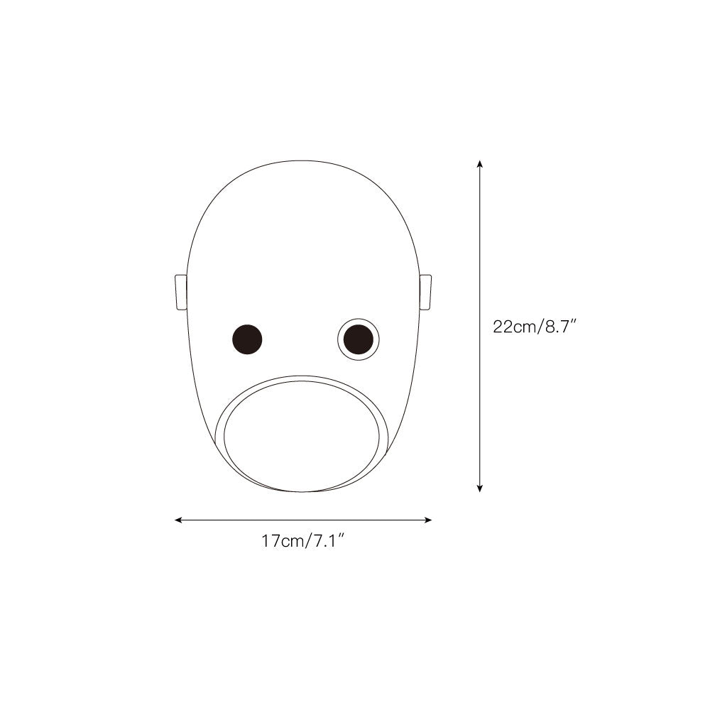 Party Wall Lamp - Surrealist Resin Face Sconce | Character Portrait Wall Light