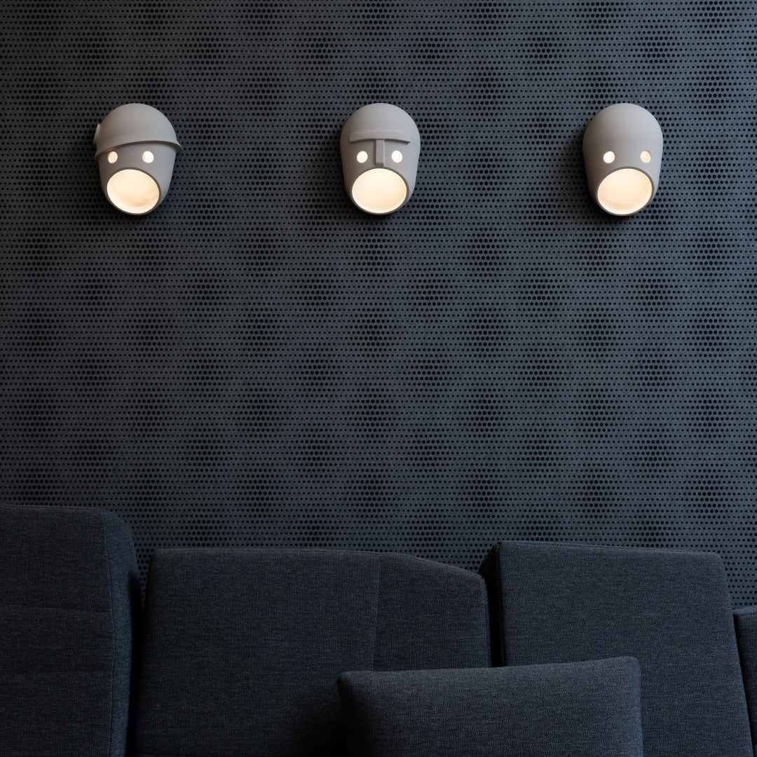Party Wall Lamp - Surrealist Resin Face Sconce | Character Portrait Wall Light