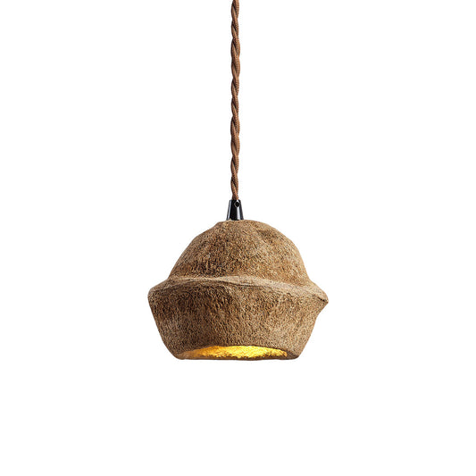 Patchvara Pendant Lamp - Natural Monkey Bowl Tree Husk Pendant | Modern Organic Fruit Shell Lighting