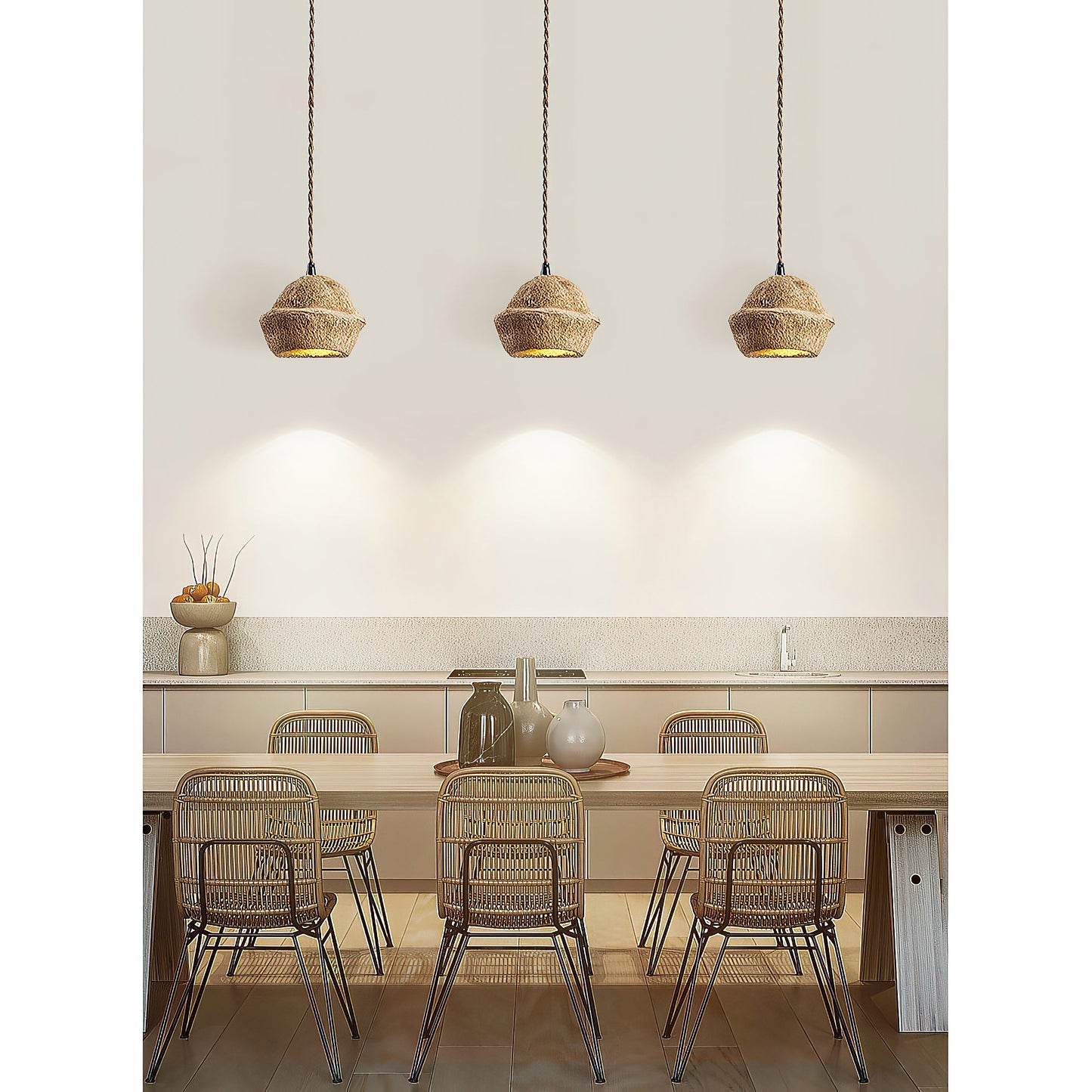 Patchvara Pendant Lamp - Natural Monkey Bowl Tree Husk Pendant | Modern Organic Fruit Shell Lighting
