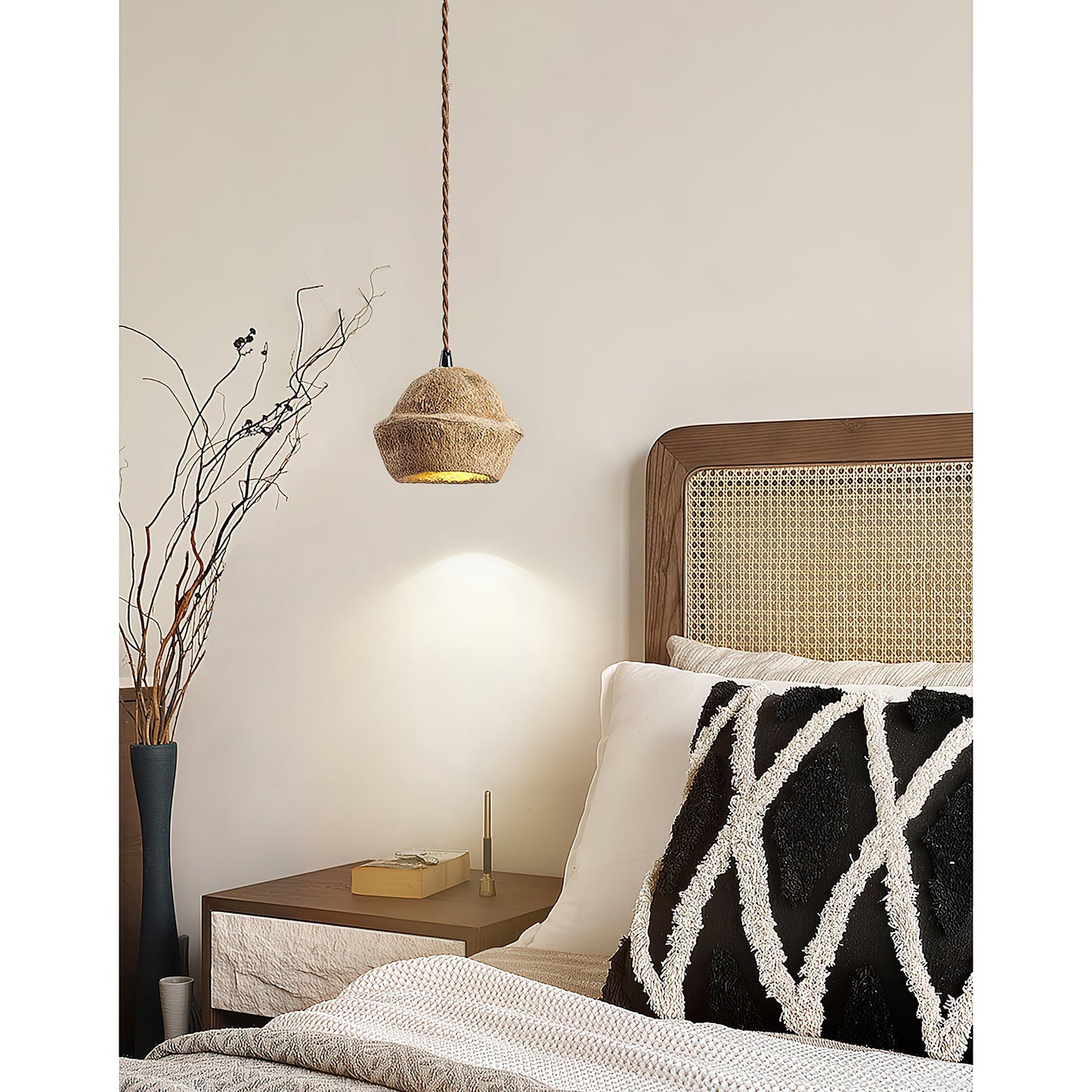Patchvara Pendant Lamp - Natural Monkey Bowl Tree Husk Pendant | Modern Organic Fruit Shell Lighting