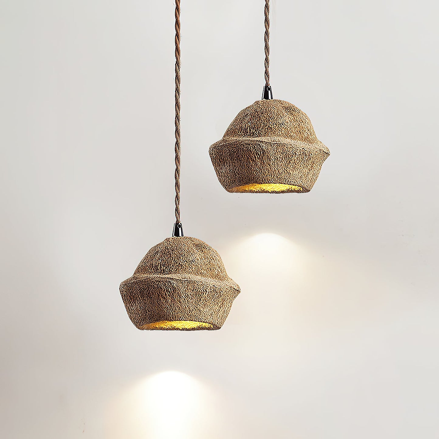 Patchvara Pendant Lamp - Natural Monkey Bowl Tree Husk Pendant | Modern Organic Fruit Shell Lighting
