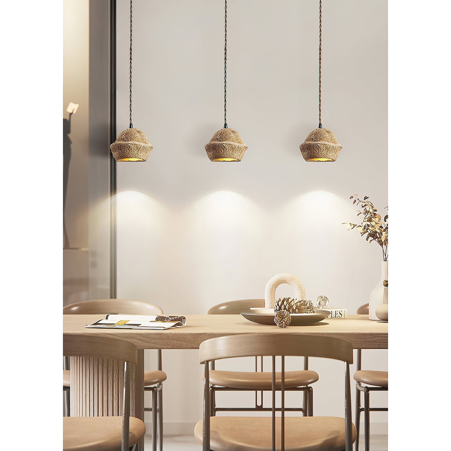 Patchvara Pendant Lamp - Natural Monkey Bowl Tree Husk Pendant | Modern Organic Fruit Shell Lighting
