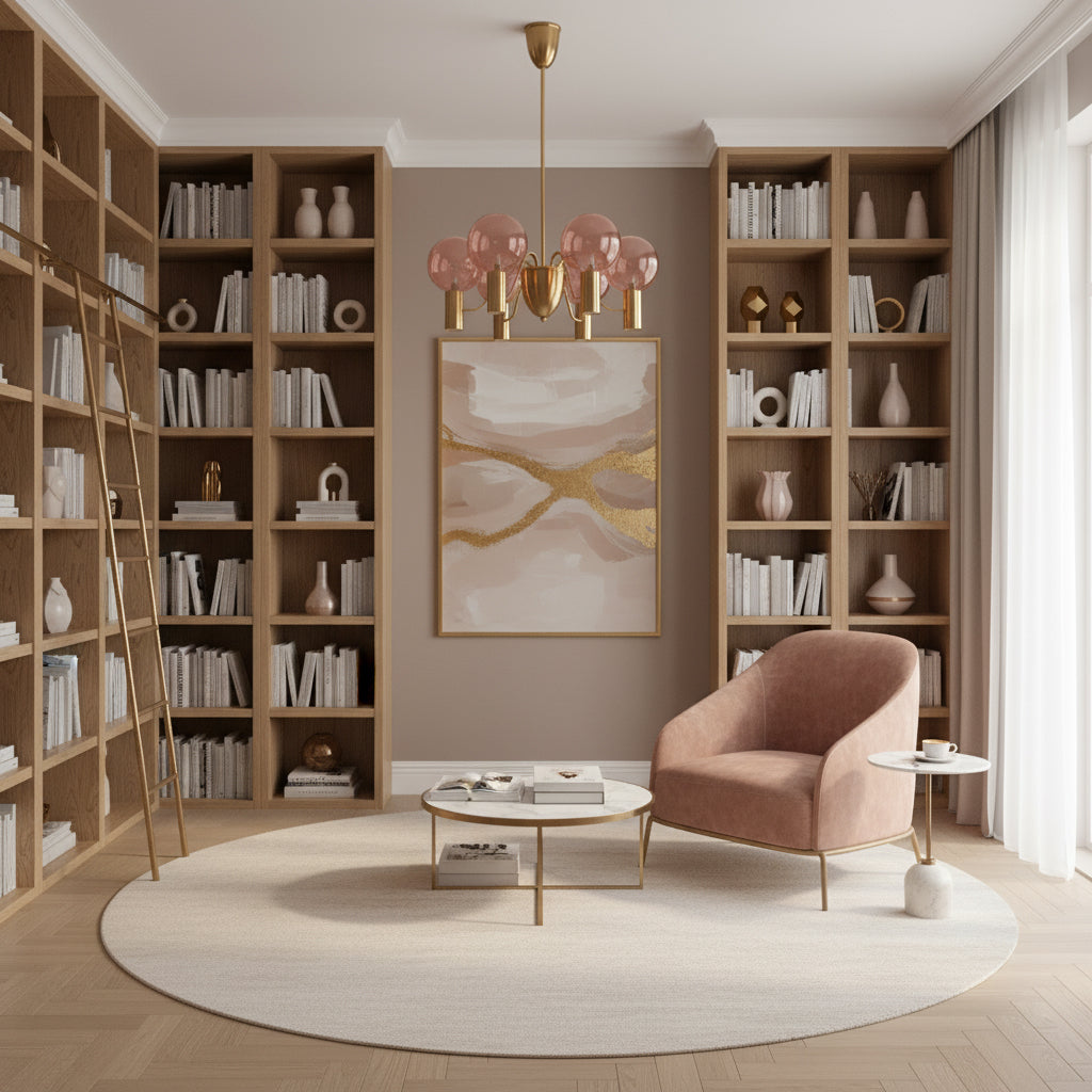 Patricia Glass Chandelier - Modern Pink & Smoke Gray Glass Globe Pendant | Playful Luxury Lighting