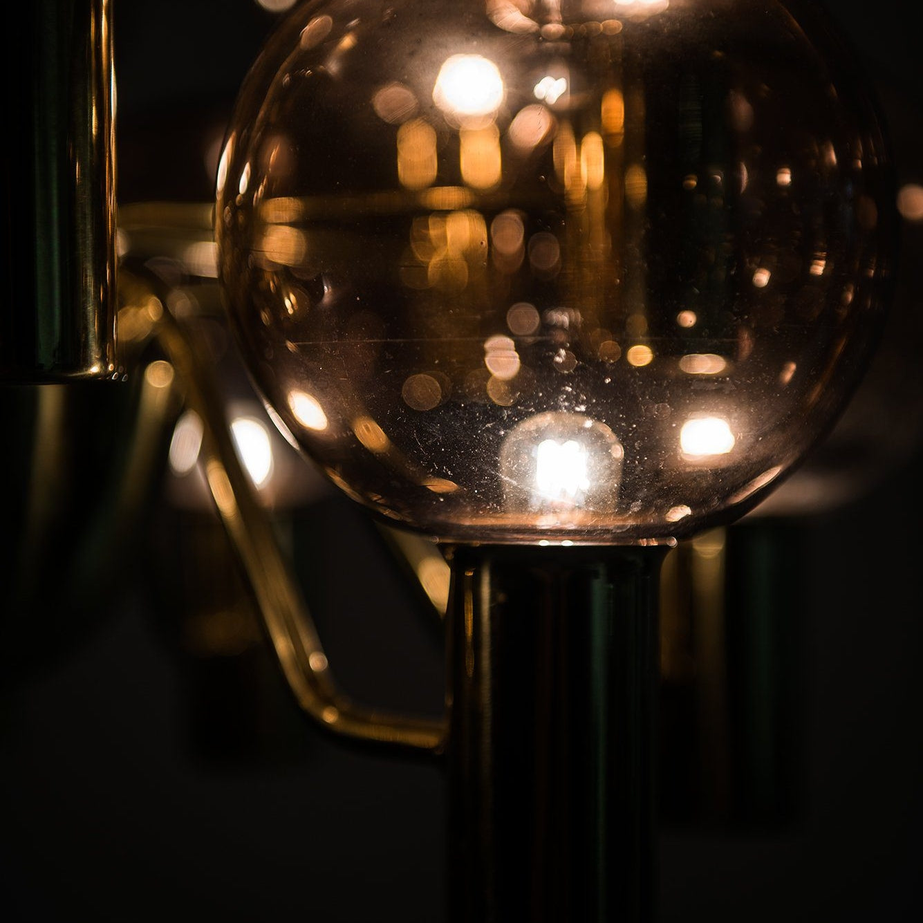 Patricia Glass Chandelier - Modern Pink & Smoke Gray Glass Globe Pendant | Playful Luxury Lighting