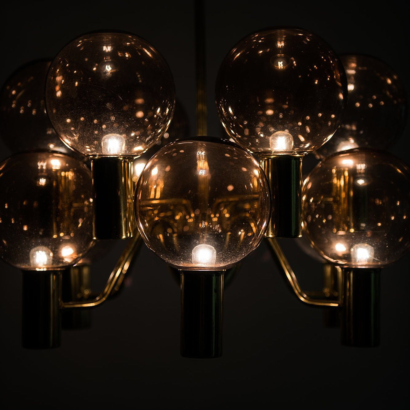Patricia Glass Chandelier - Modern Pink & Smoke Gray Glass Globe Pendant | Playful Luxury Lighting