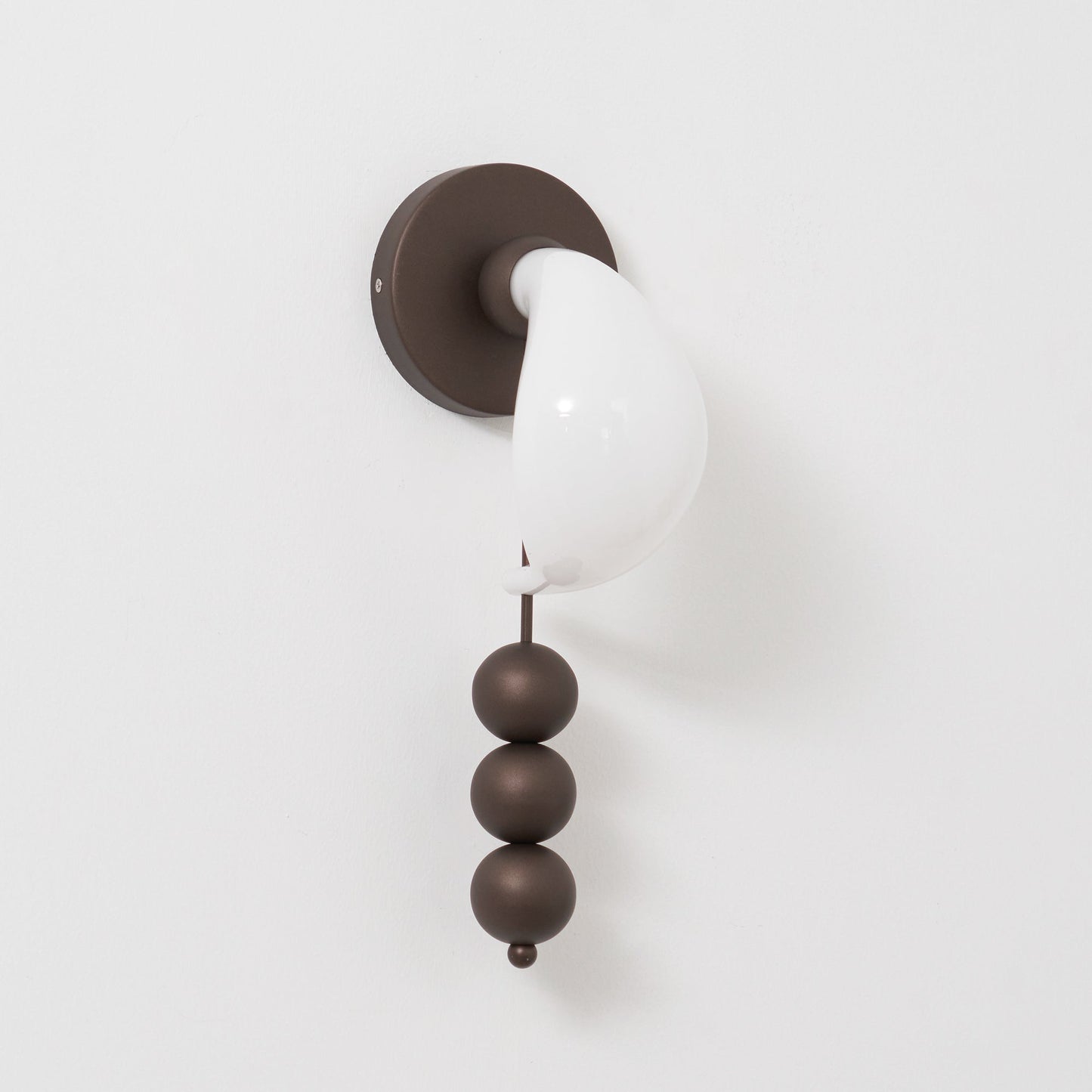 Patty Wall Lamp - Murano Glass Crescent & Solid Brass Beaded Sconce | Heirloom Jewelry Inspired Lighting