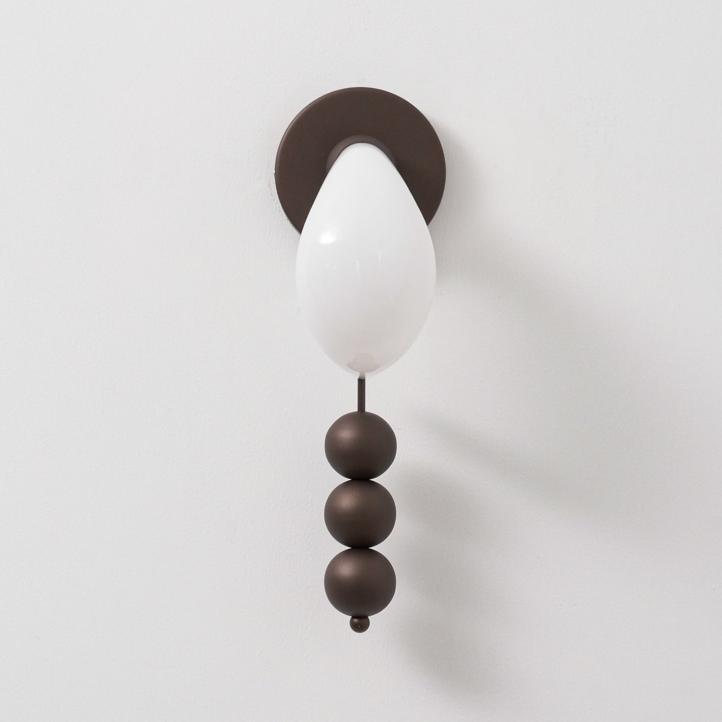 Patty Wall Lamp - Murano Glass Crescent & Solid Brass Beaded Sconce | Heirloom Jewelry Inspired Lighting