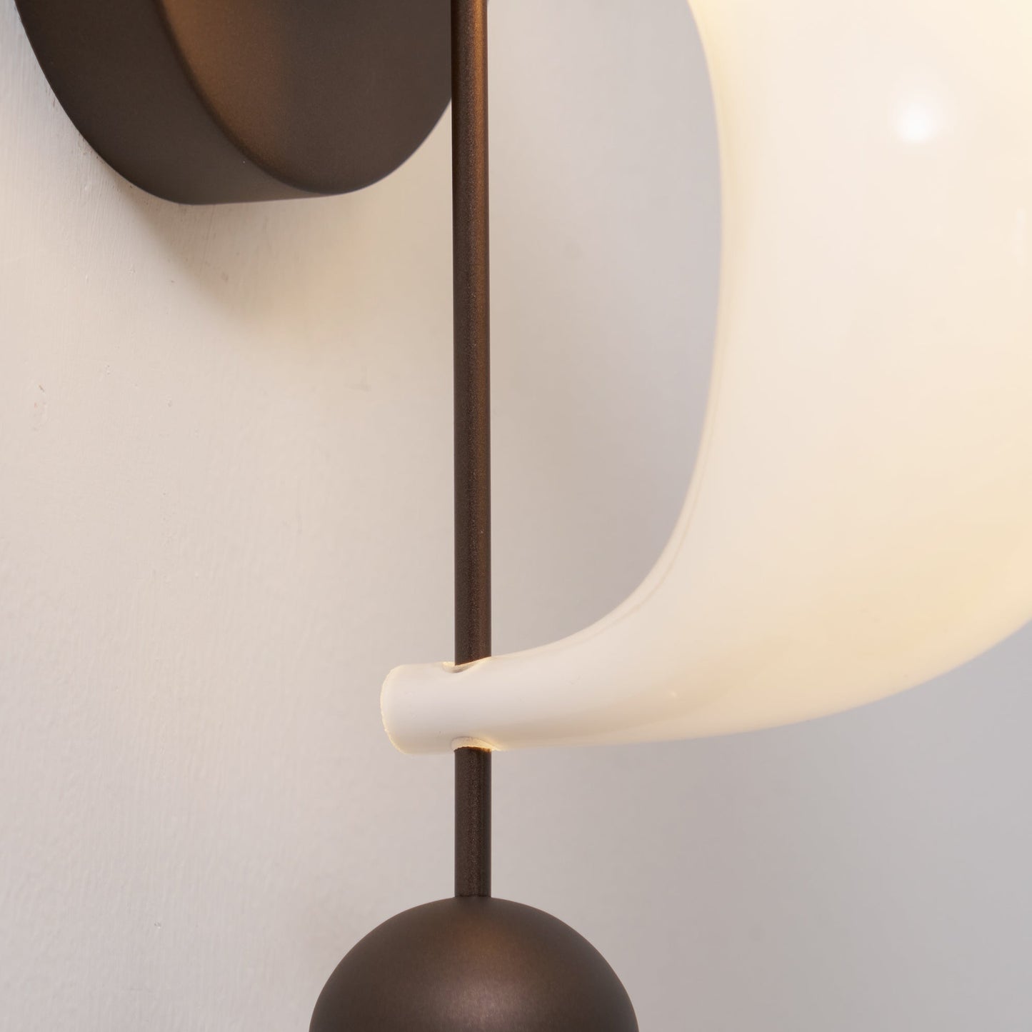 Patty Wall Lamp - Murano Glass Crescent & Solid Brass Beaded Sconce | Heirloom Jewelry Inspired Lighting