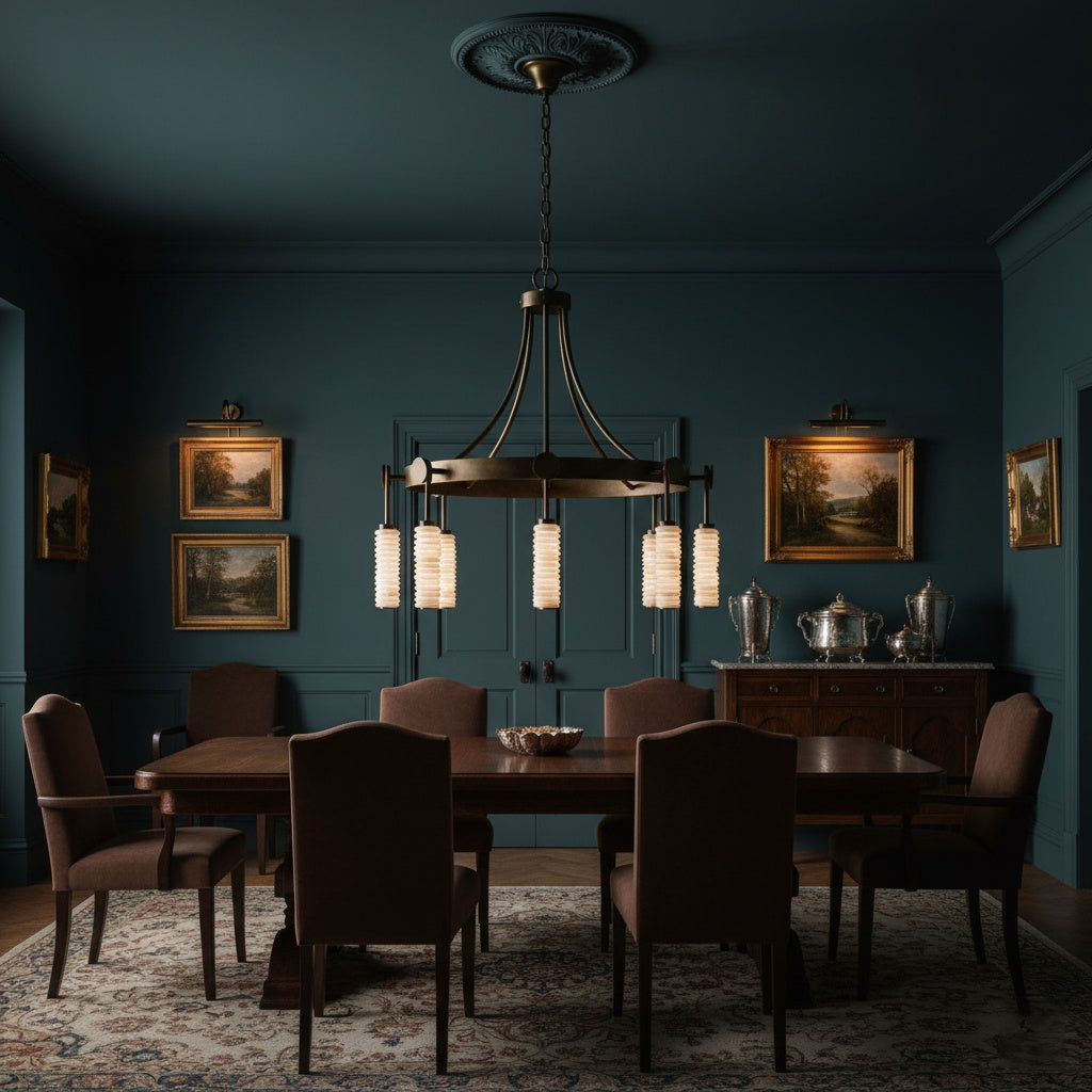 Payson Alabaster Chandelier - 3-Light Natural Stone & Solid Brass LED Pendant | Luxury Architectural Lighting