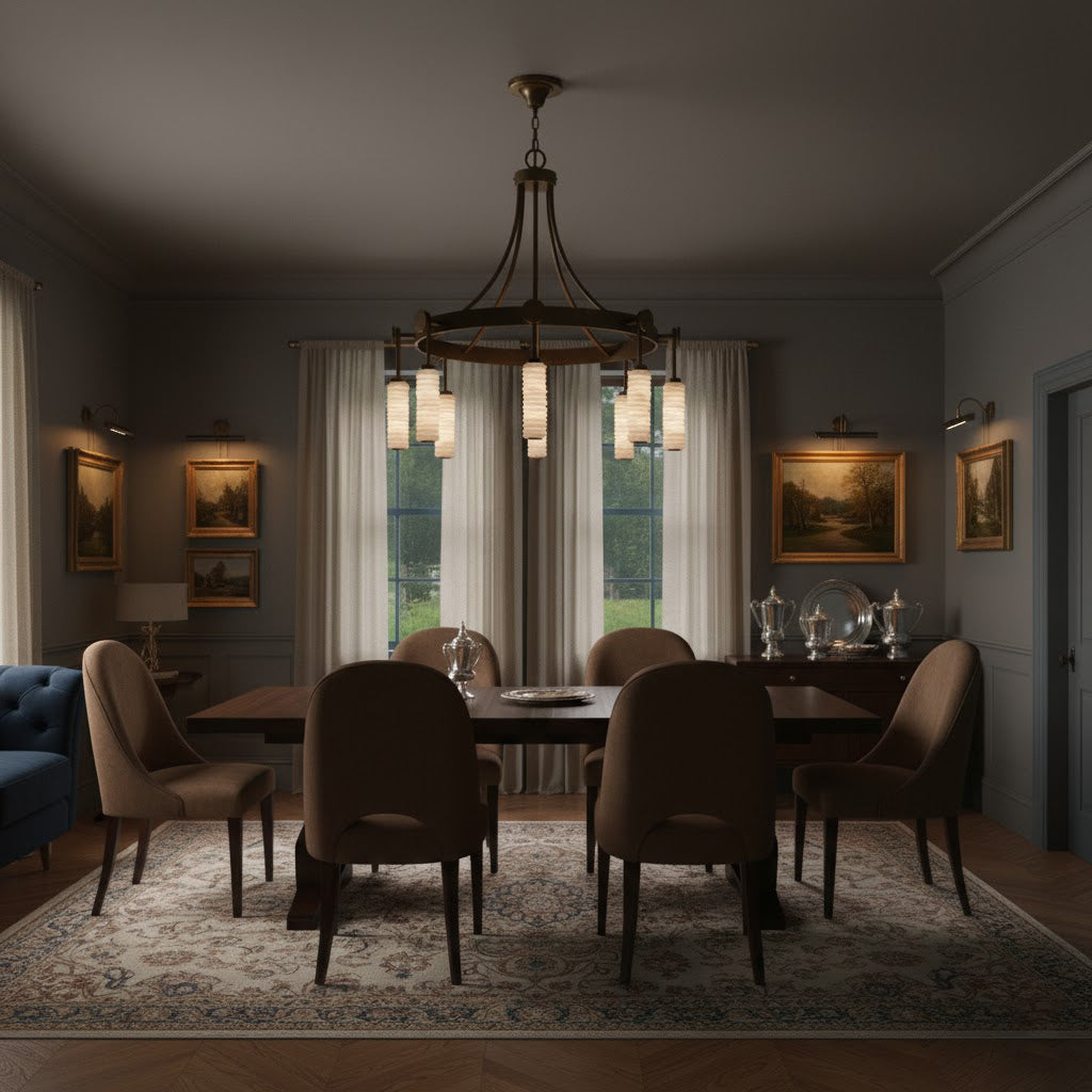 Payson Alabaster Chandelier - 3-Light Natural Stone & Solid Brass LED Pendant | Luxury Architectural Lighting