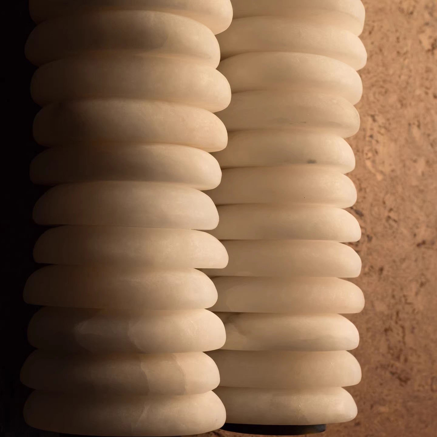 Payson Alabaster Wall Lamp - Natural Spanish Stone & Solid Brass LED Sconce | Modern Organic Luxury
