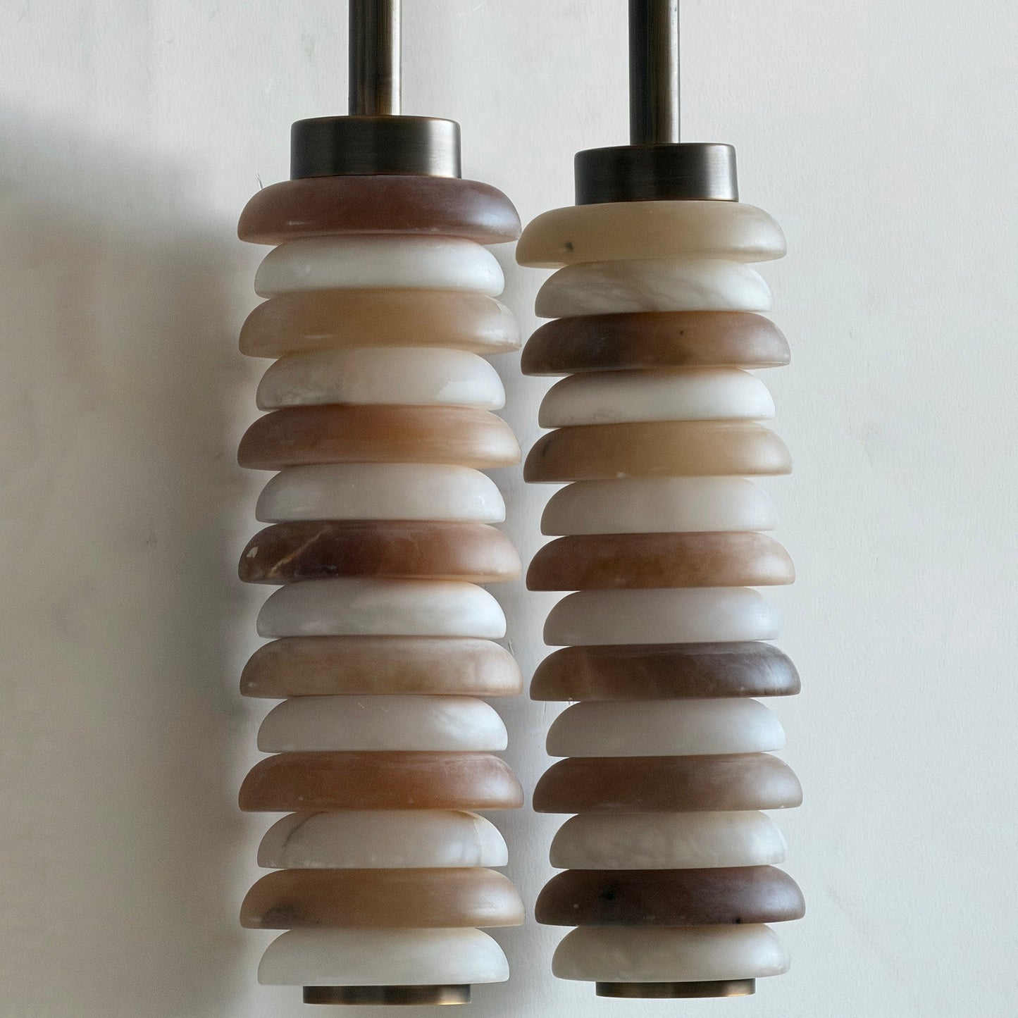 Payson Alabaster Wall Lamp - Natural Spanish Stone & Solid Brass LED Sconce | Modern Organic Luxury