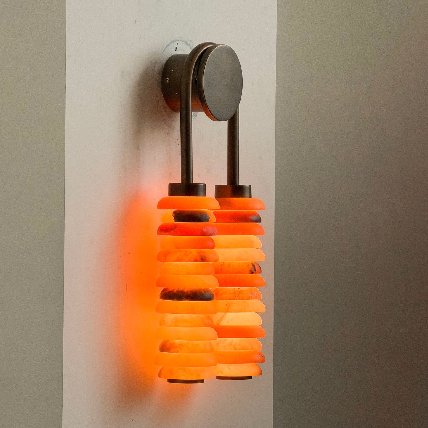Payson Alabaster Wall Lamp - Natural Spanish Stone & Solid Brass LED Sconce | Modern Organic Luxury