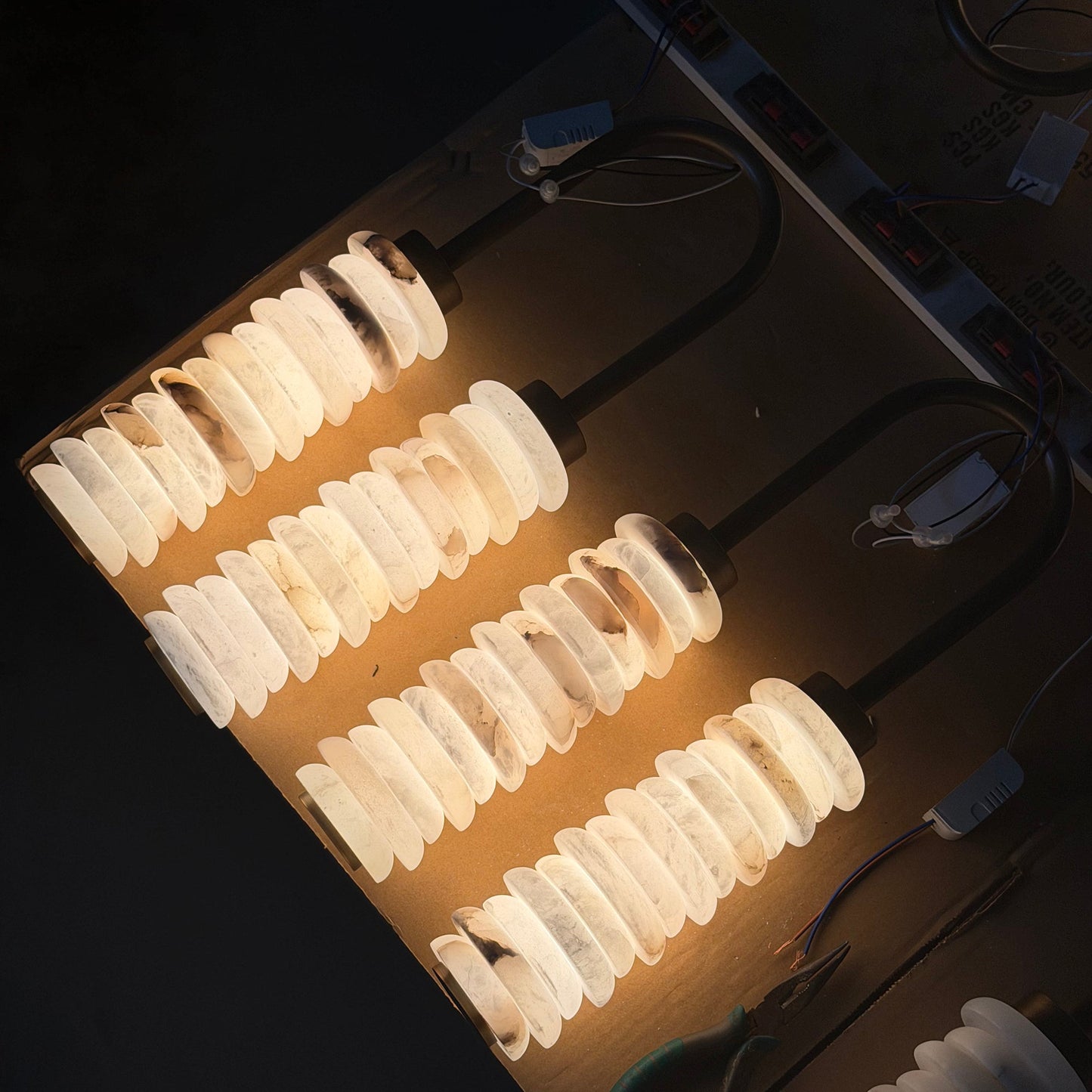 Payson Alabaster Wall Lamp - Natural Spanish Stone & Solid Brass LED Sconce | Modern Organic Luxury