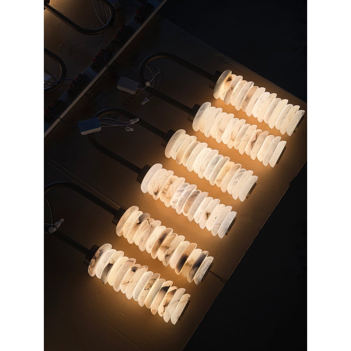 Payson Alabaster Wall Lamp - Natural Spanish Stone & Solid Brass LED Sconce | Modern Organic Luxury