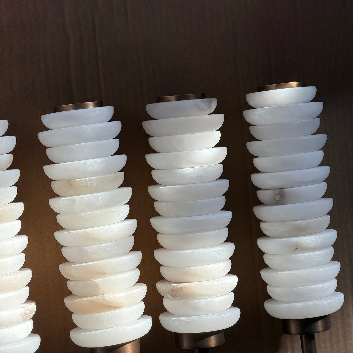 Payson Alabaster Wall Lamp - Natural Spanish Stone & Solid Brass LED Sconce | Modern Organic Luxury