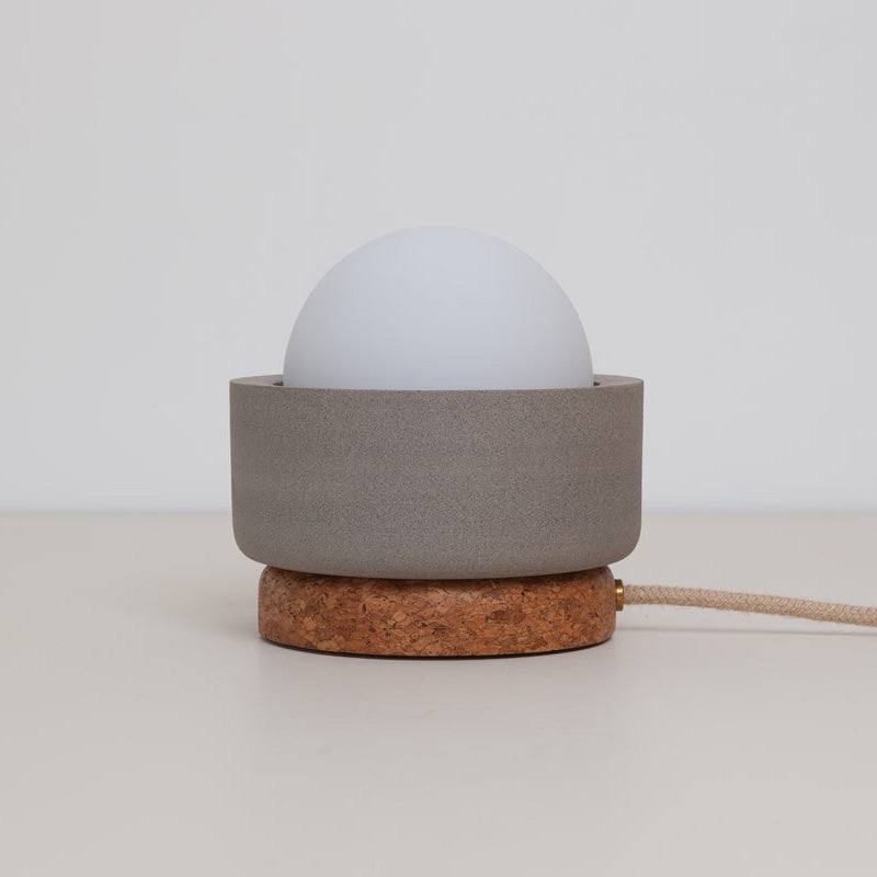 Pearla Table Lamp - Compact Marble Base & Frosted Glass Globe