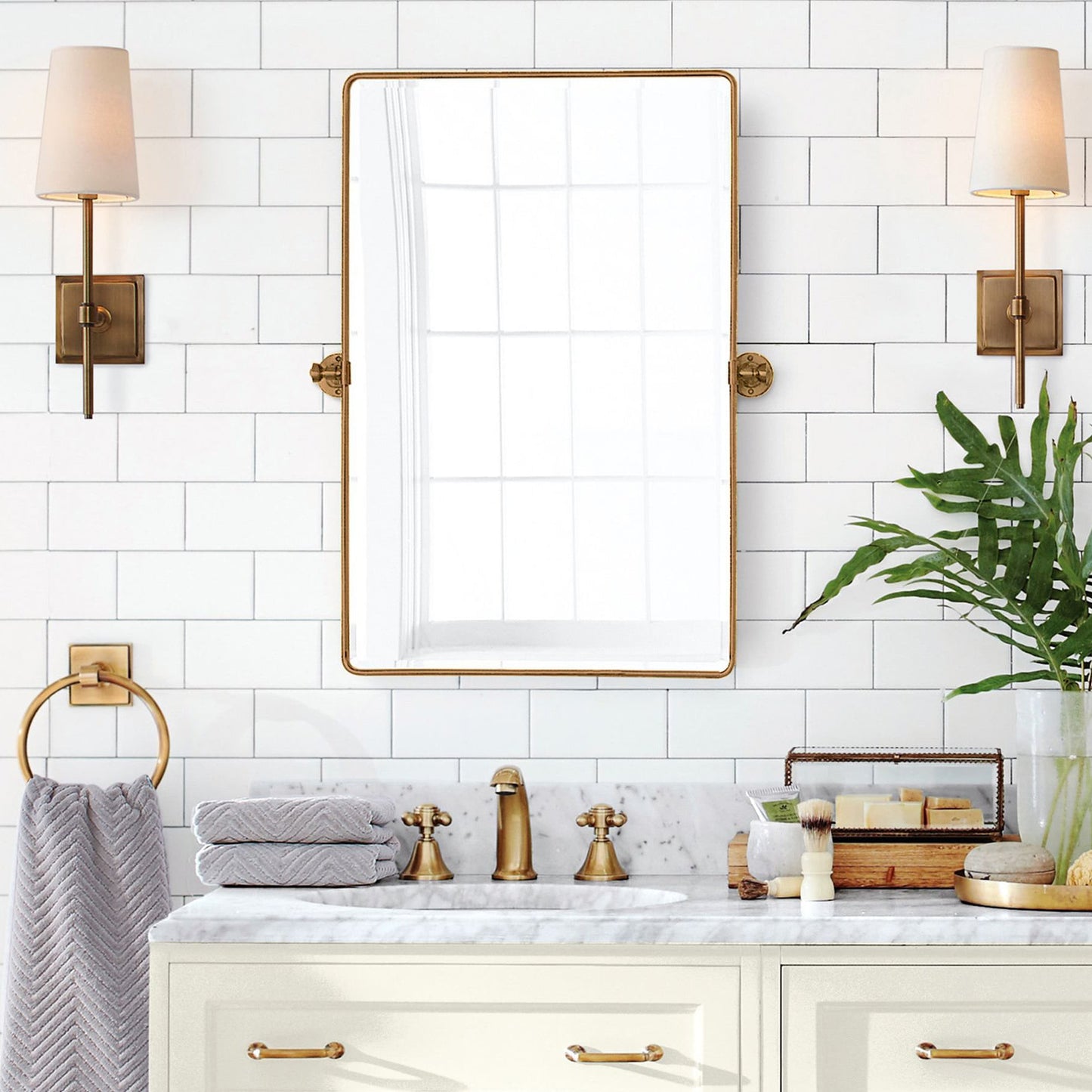 Hillsdale Wall Lamp - Modern Flared Shade Sconce with Square Backplate