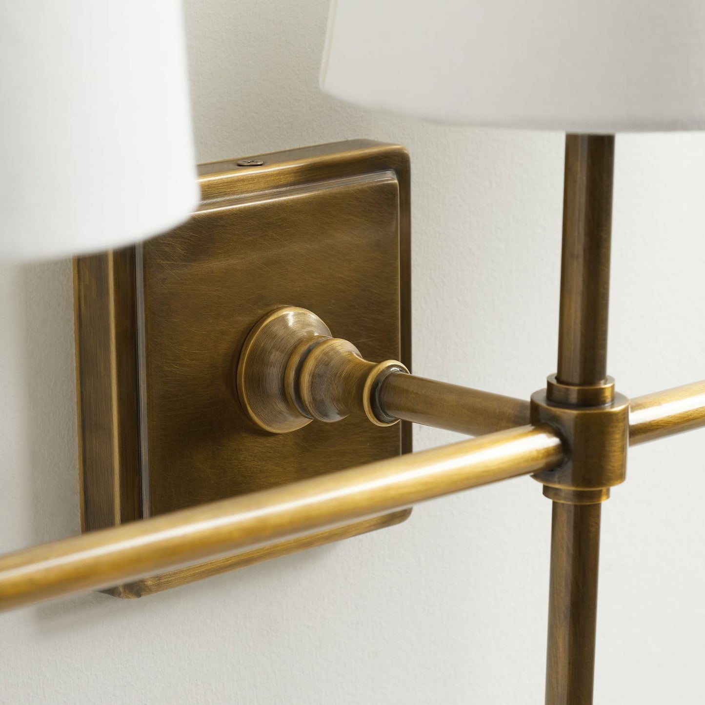 Hillsdale Wall Lamp - Modern Flared Shade Sconce with Square Backplate