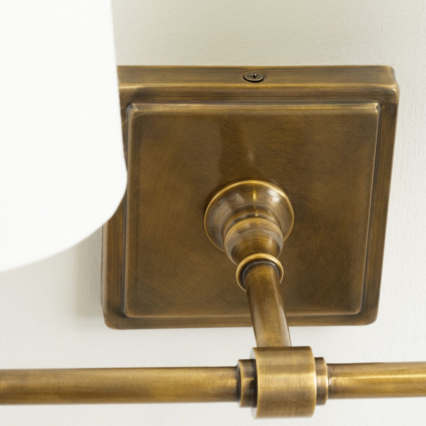 Hillsdale Wall Lamp - Modern Flared Shade Sconce with Square Backplate