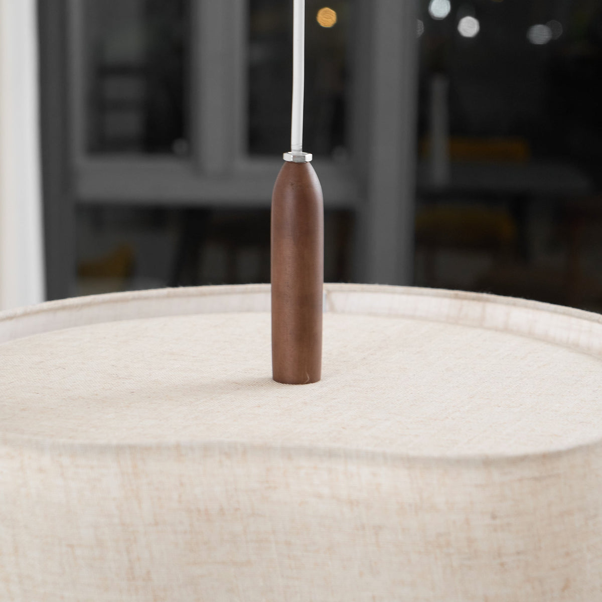 Pebble Pendant Lamp - Organic Fabric Cluster & Wood Accent Light