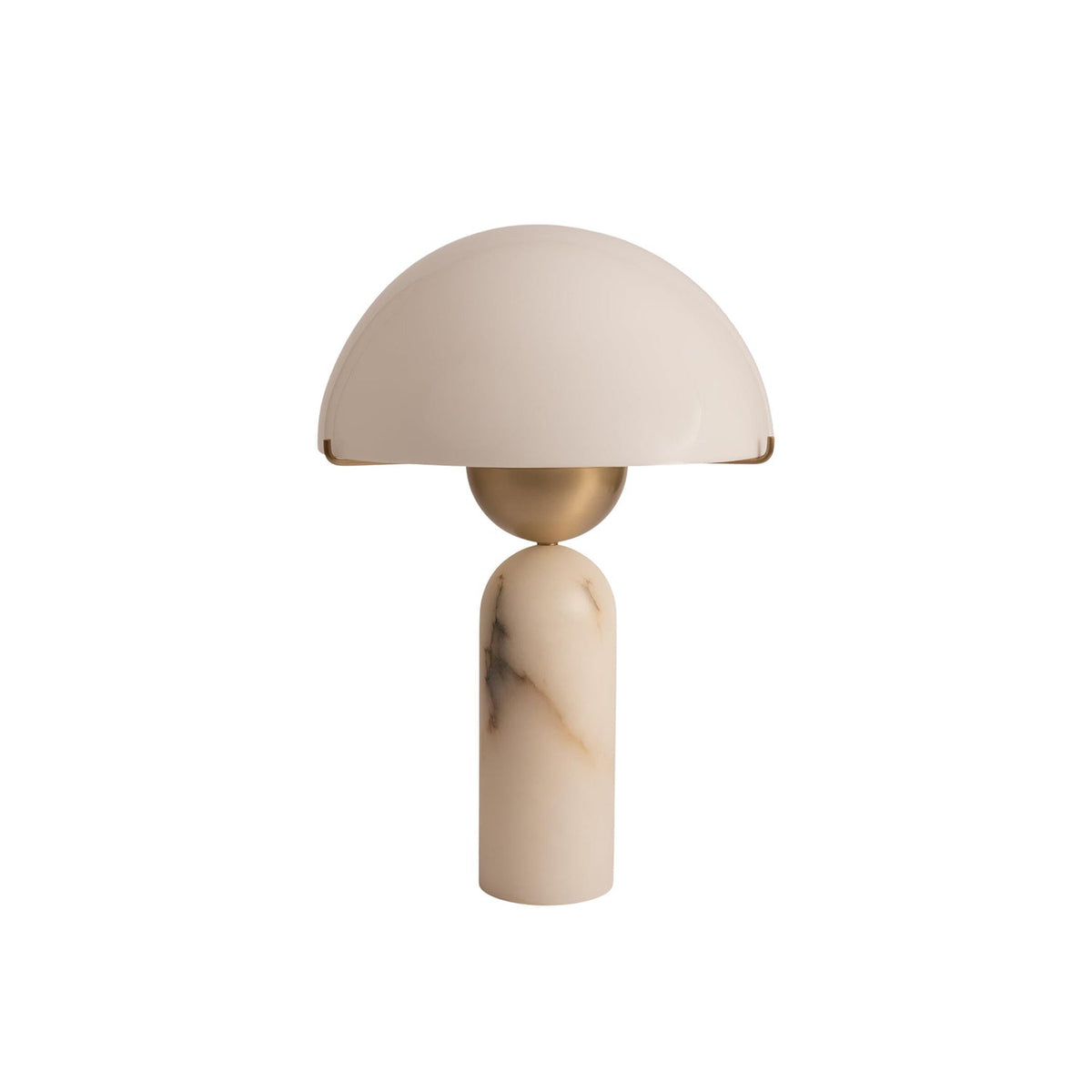 Peono Alabaster Table Lamp - Hand-Cut Natural Stone & Gold Accent Light