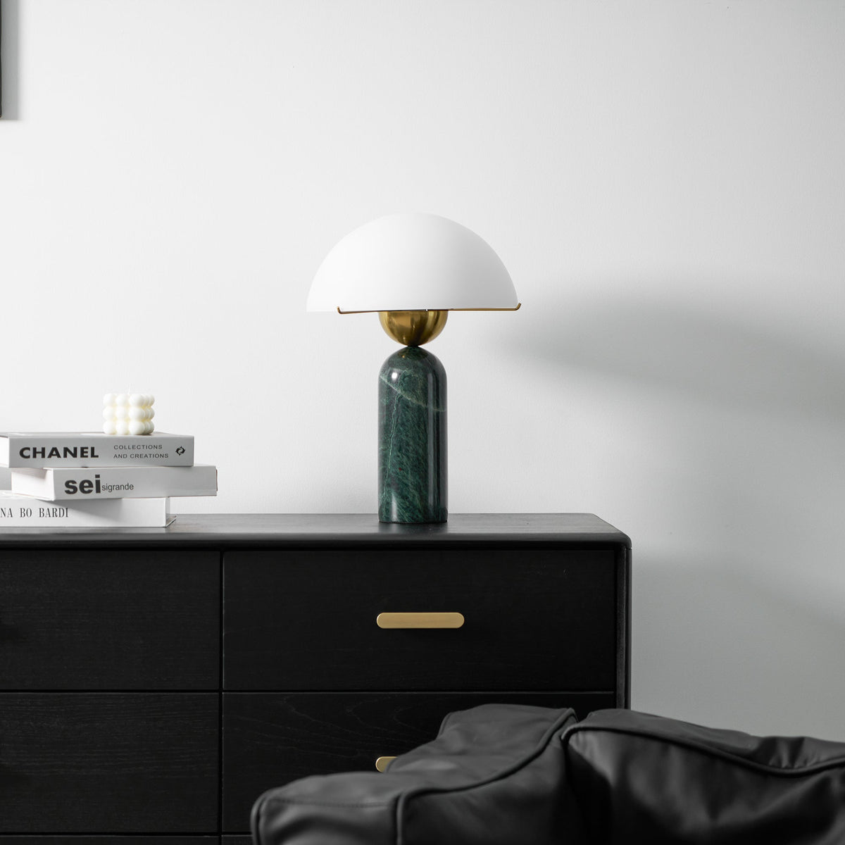 Peono Alabaster Table Lamp - Hand-Cut Natural Stone & Gold Accent Light