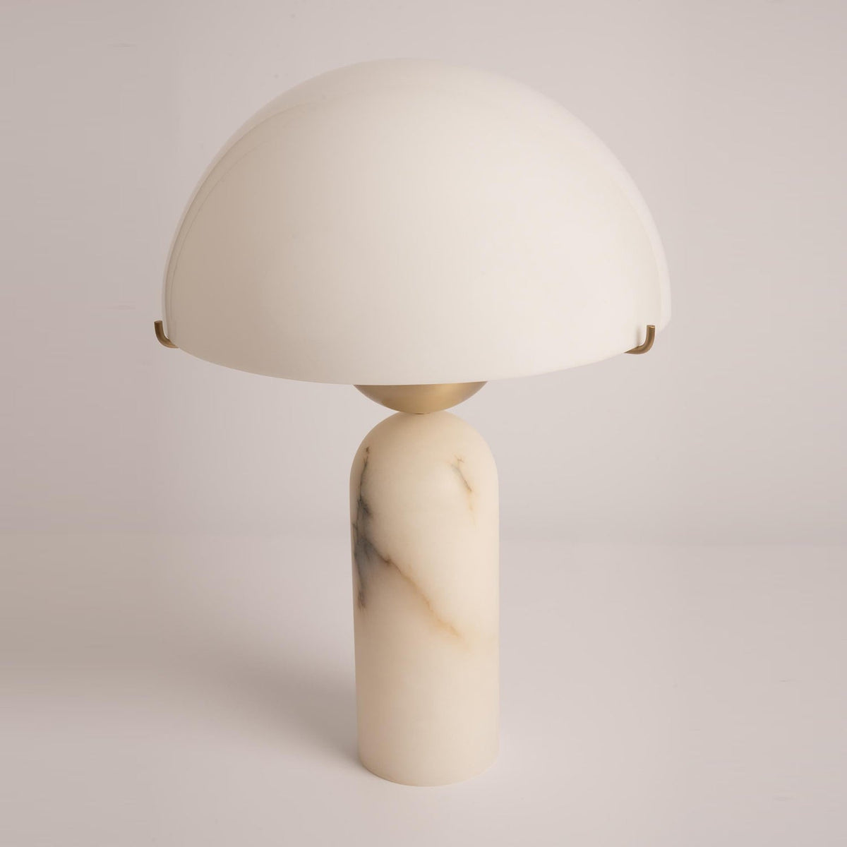Peono Alabaster Table Lamp - Hand-Cut Natural Stone & Gold Accent Light