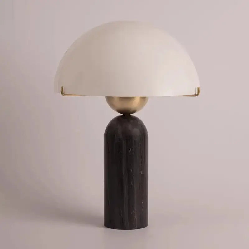 Peono Alabaster Table Lamp - Hand-Cut Natural Stone & Gold Accent Light