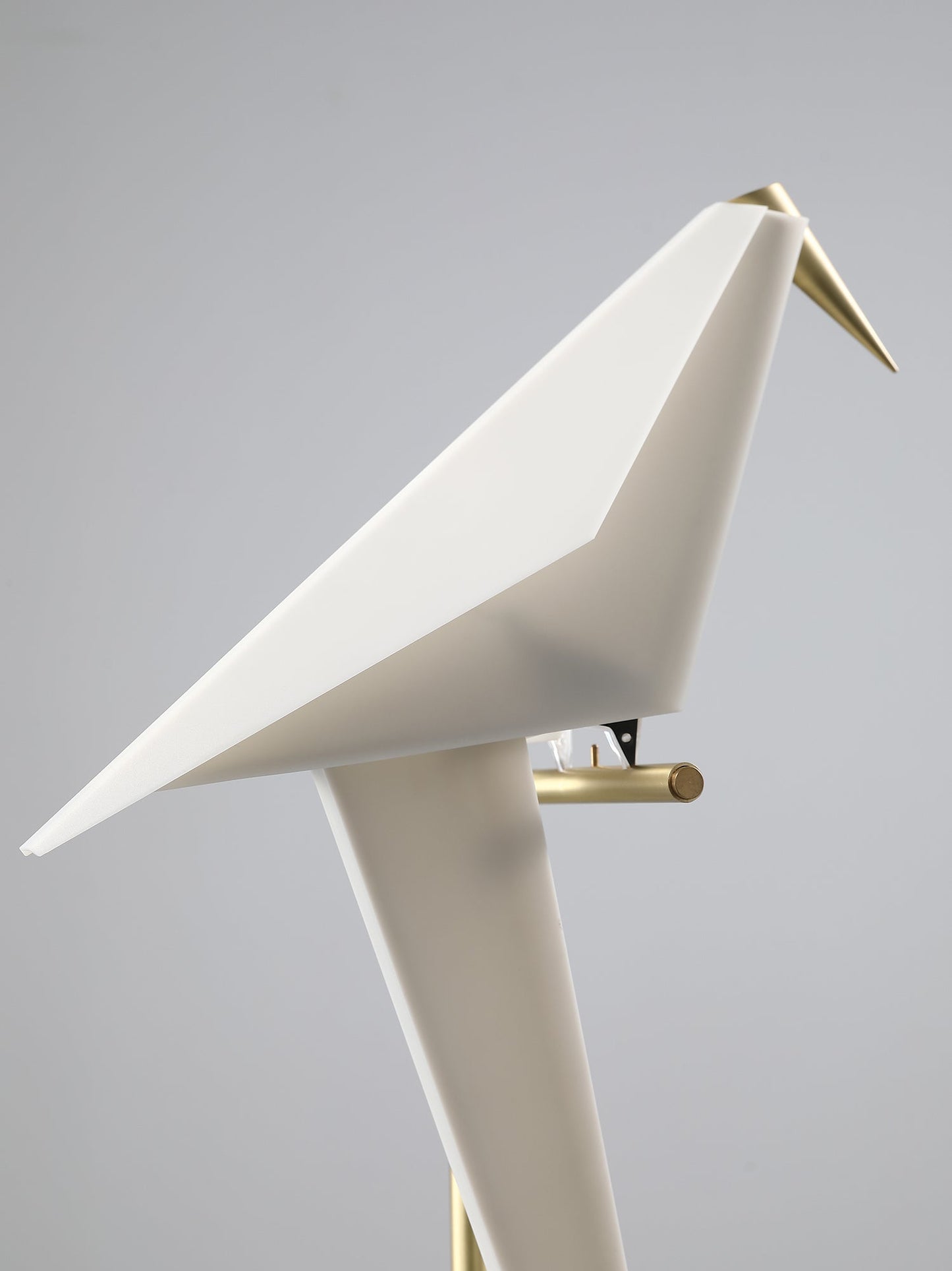 Perch Table Lamp - Kinetic Bird Light & Touch-Motion Brass Frame