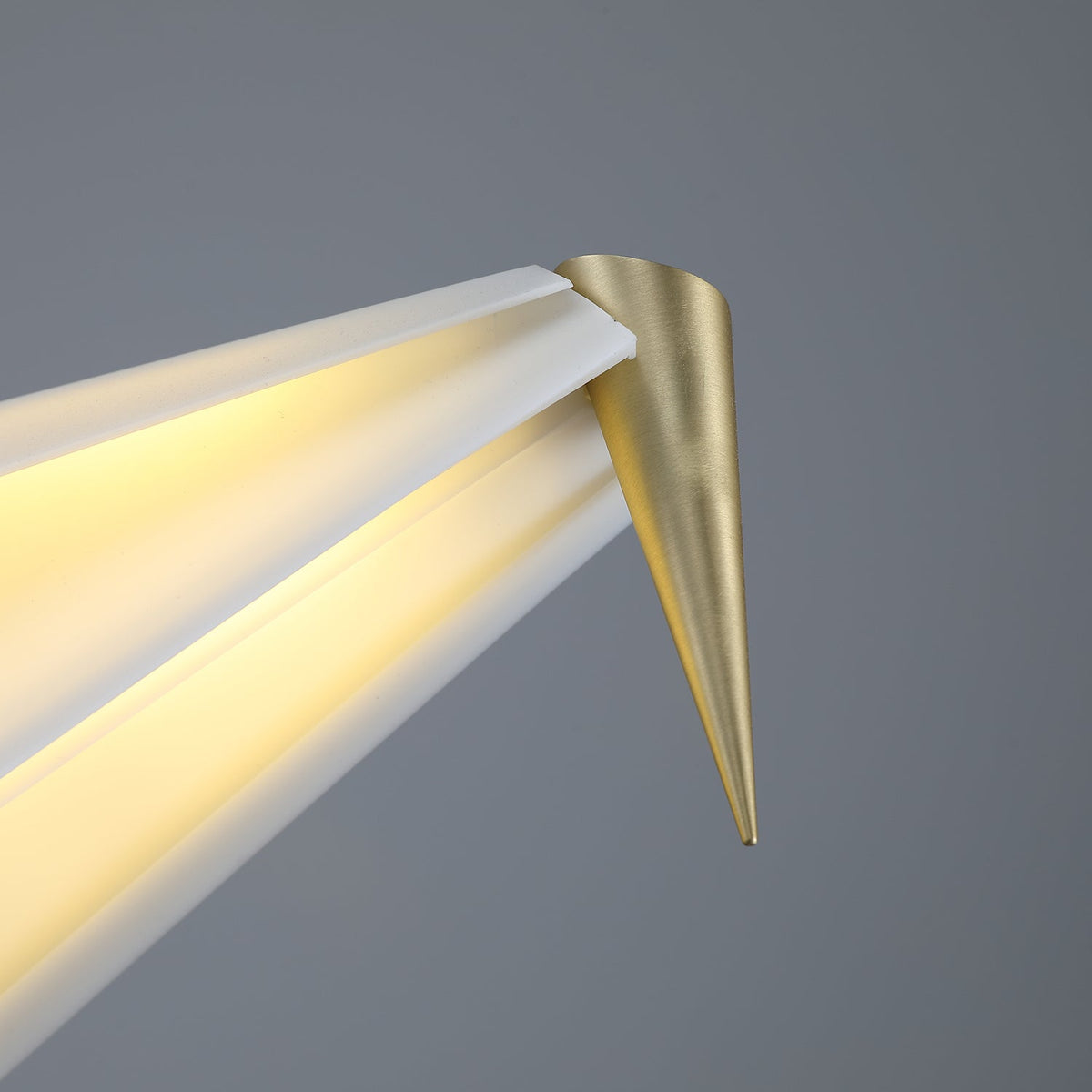 Perch Table Lamp - Kinetic Bird Light & Touch-Motion Brass Frame