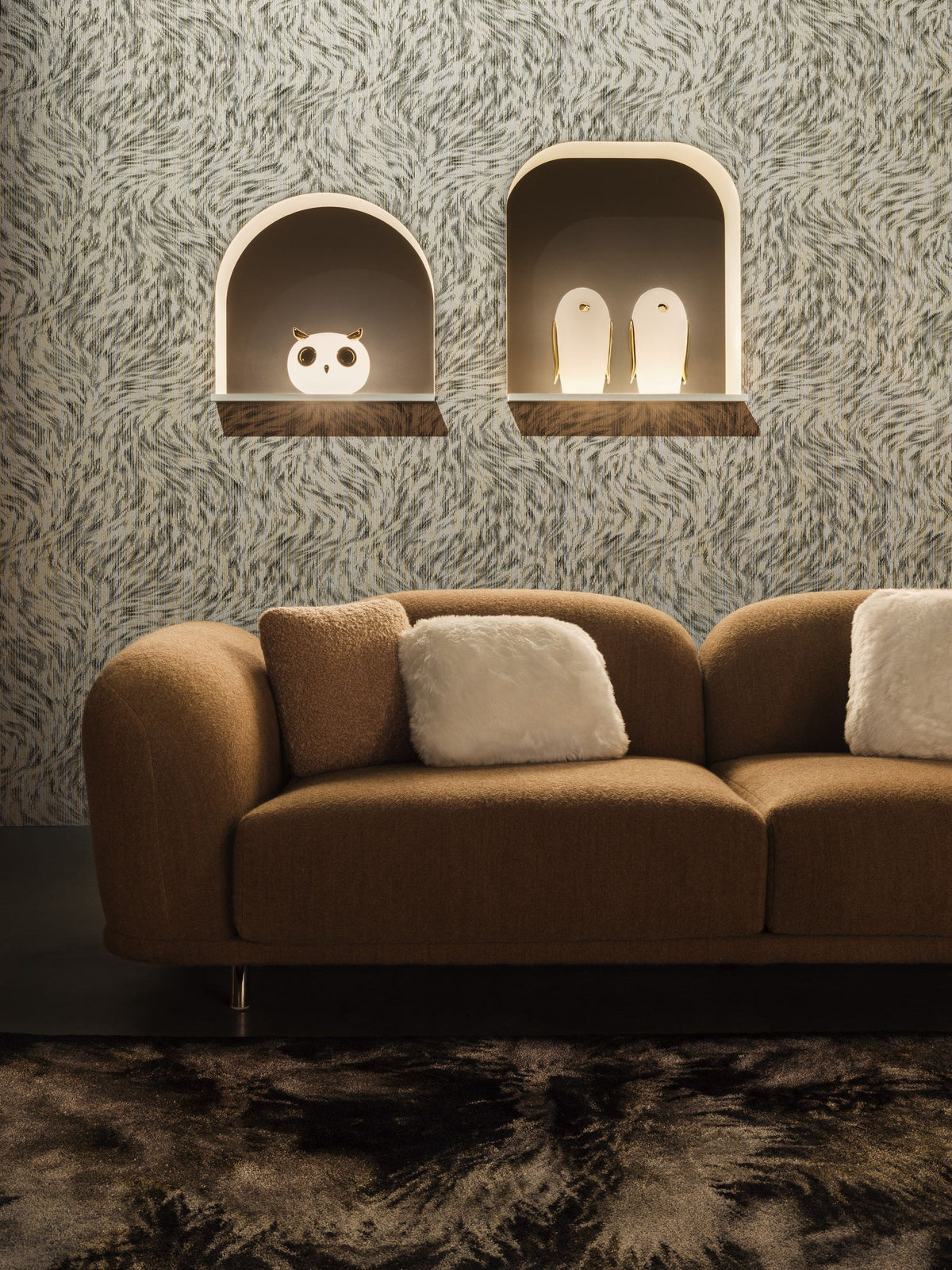 Pet Table Lamp - Whimsical Glass & Gold Animal Companion Light