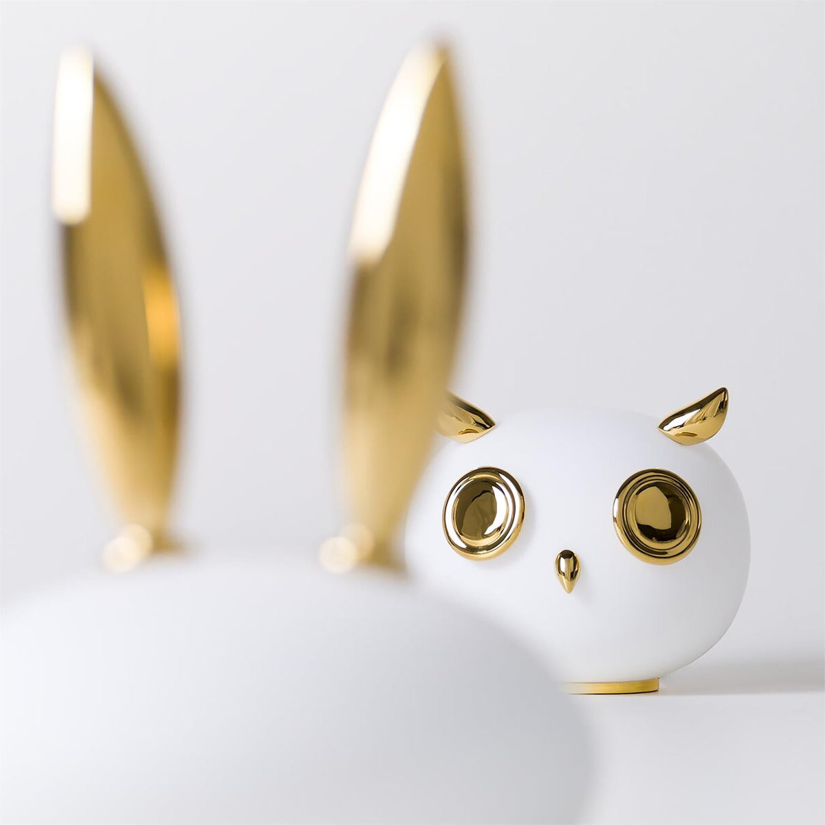 Pet Table Lamp - Whimsical Glass & Gold Animal Companion Light