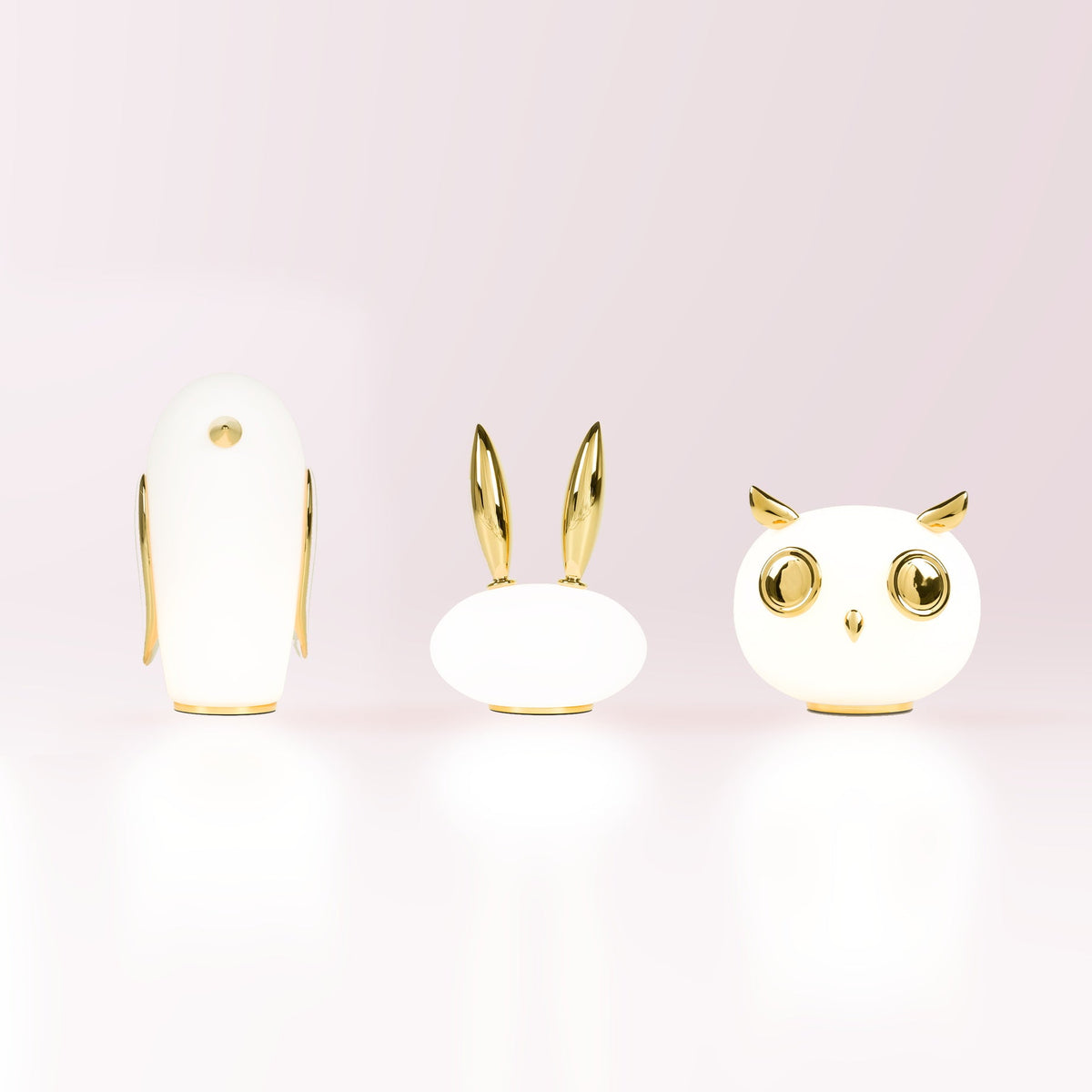 Pet Table Lamp - Whimsical Glass & Gold Animal Companion Light