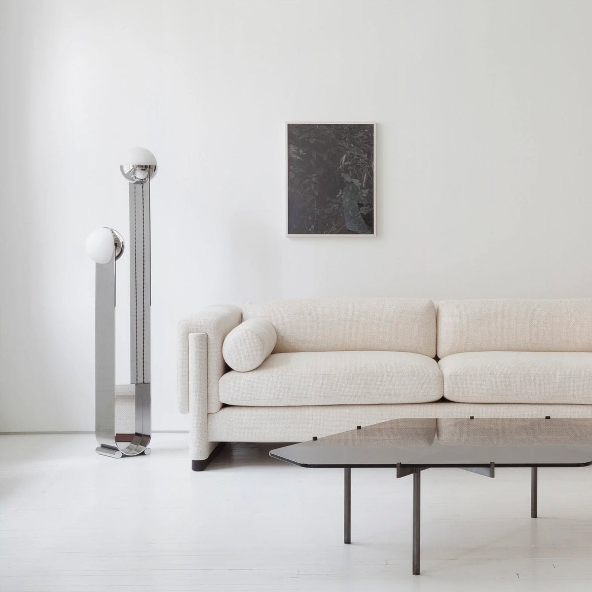 Pete & Nora Floor Lamp - Modern Dual Hand-Blown Glass Orb Light