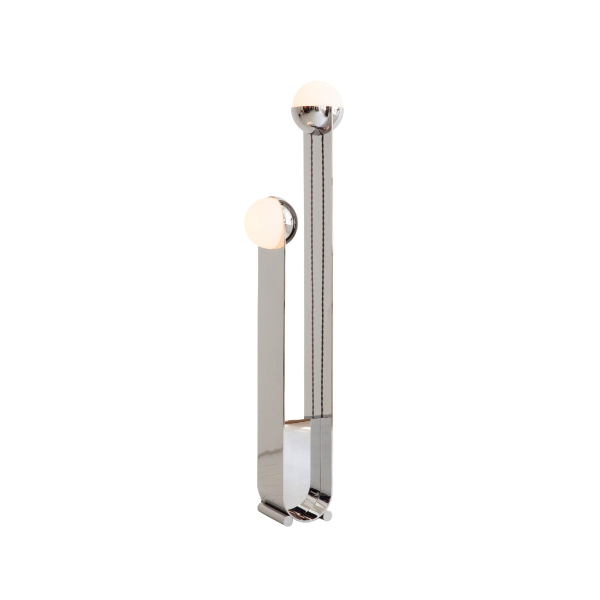 Pete & Nora Floor Lamp - Modern Dual Hand-Blown Glass Orb Light