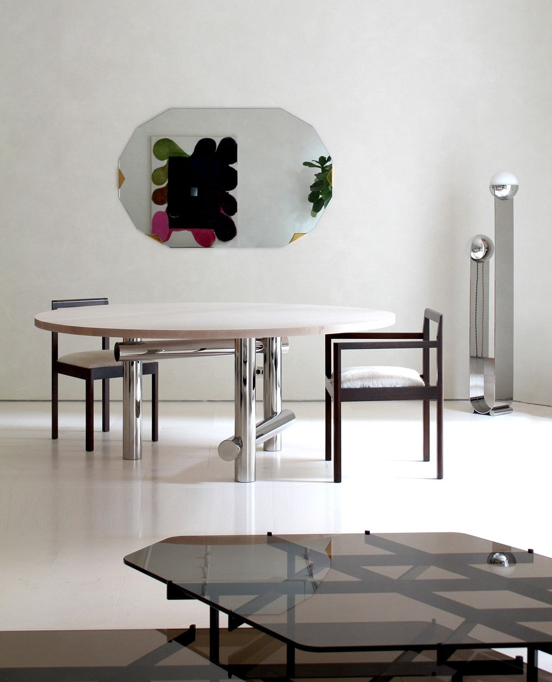 Pete & Nora Floor Lamp - Modern Dual Hand-Blown Glass Orb Light