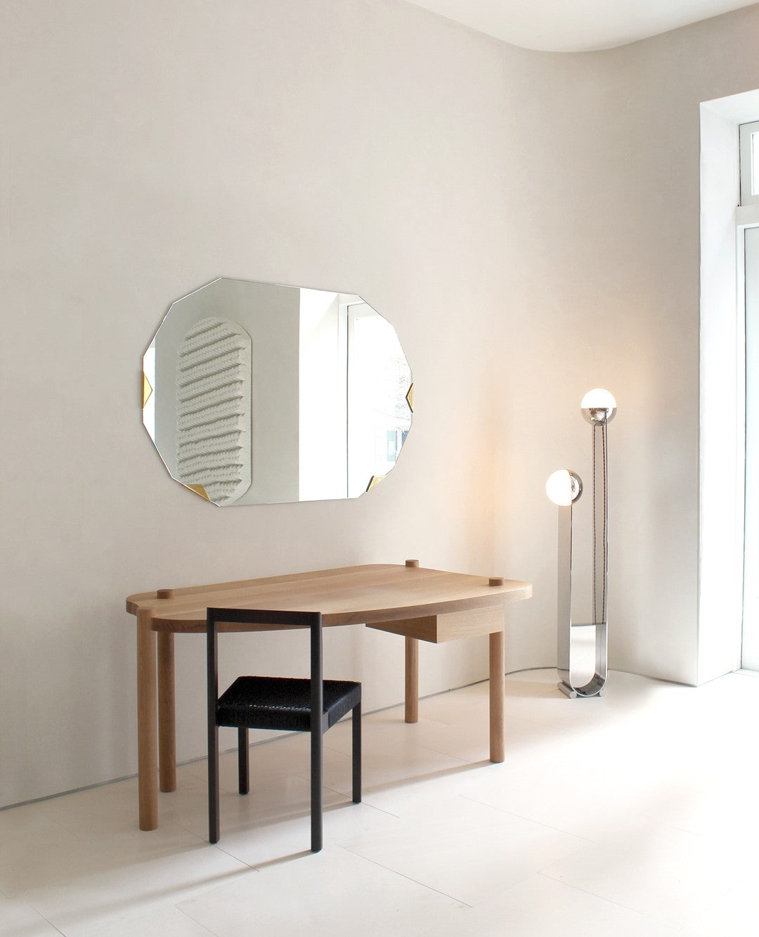 Pete & Nora Floor Lamp - Modern Dual Hand-Blown Glass Orb Light
